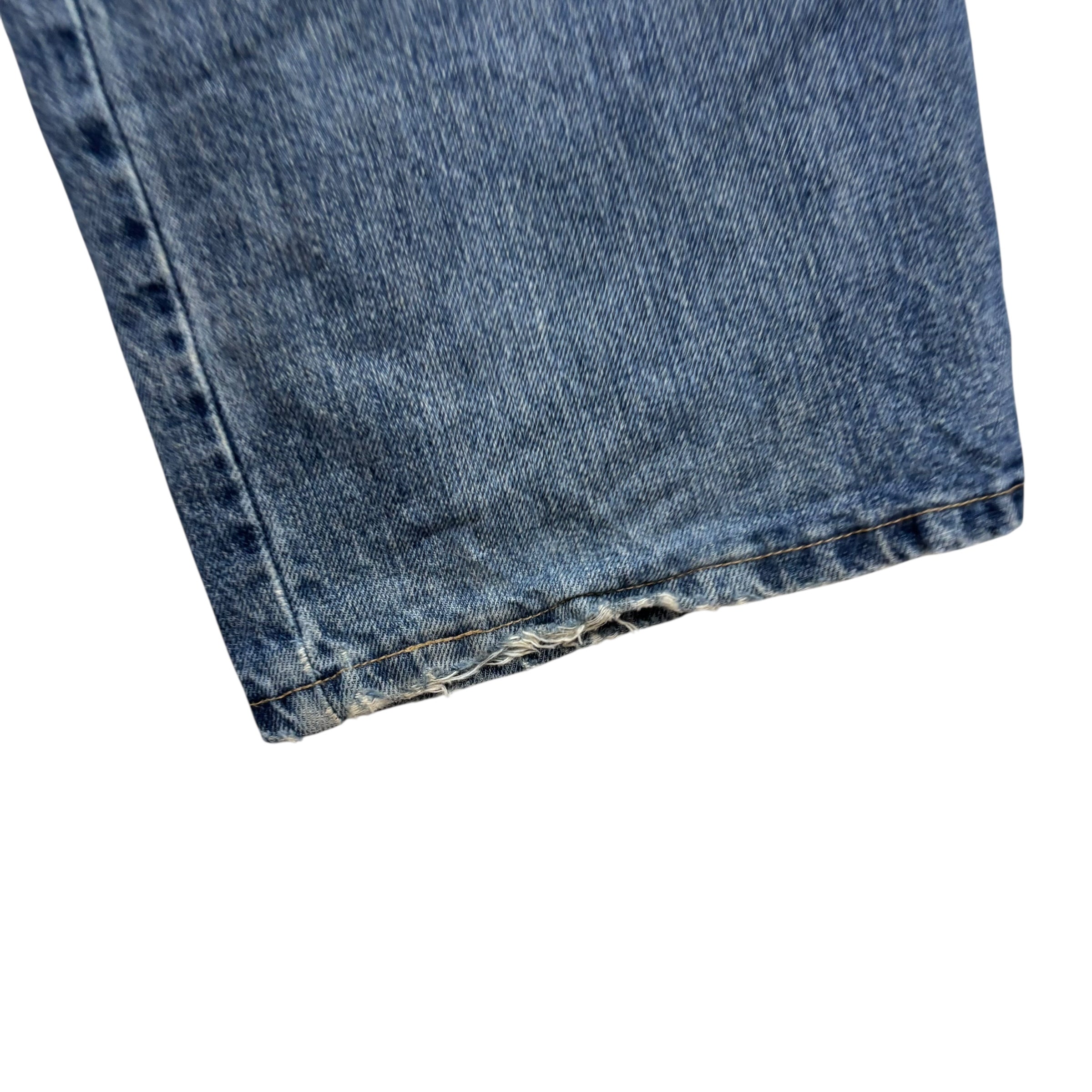 Wrangler Jeans W38 L34 Mens Mid Blue Relaxed Straight Fit Vintage Denim (F)