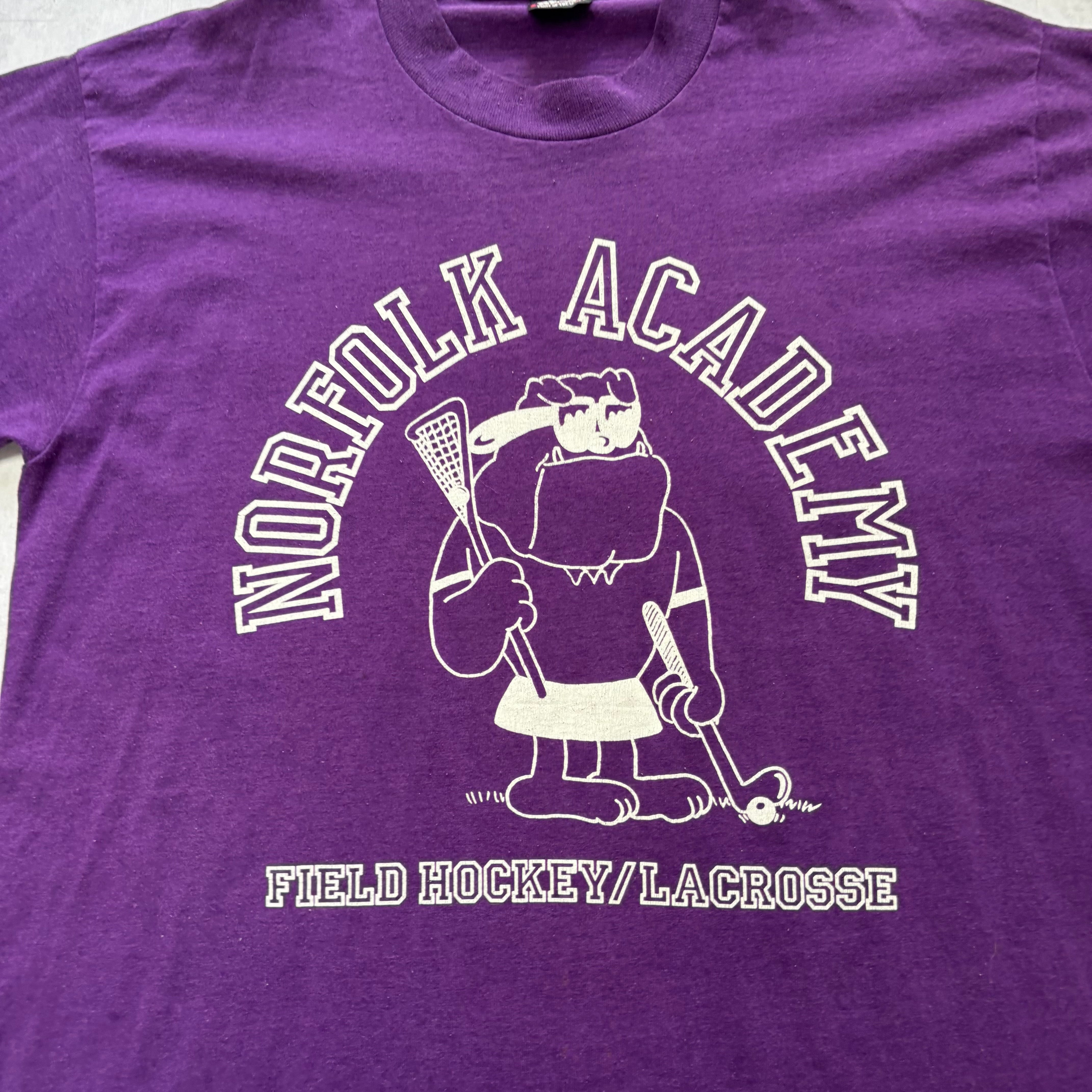 Vintage T Shirt Mens Large Purple Single Stitch Graphic Print 90s College