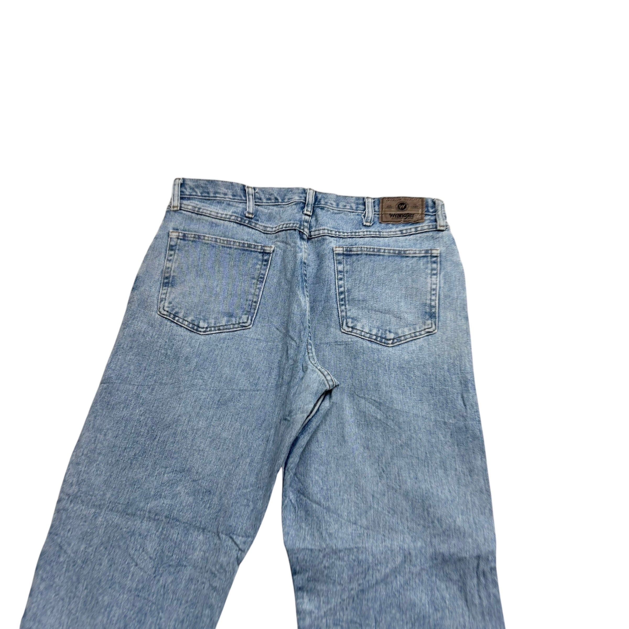 Wrangler Jeans W36 L30 Mens Light Blue Relaxed Straight Fit Denim