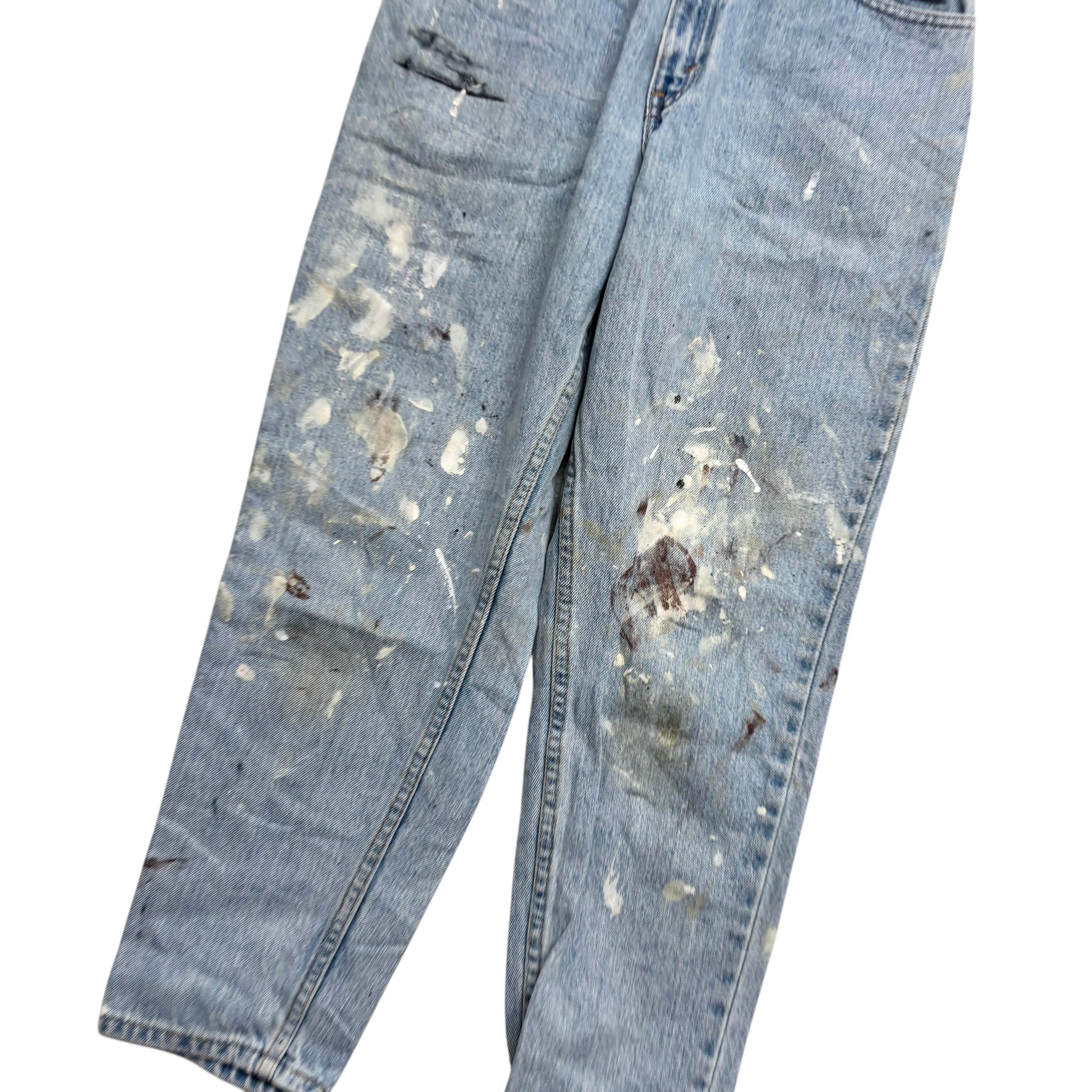 Levis 550 Jeans W26 L28 Womens Light Blue Relaxed Taper Mom Vintage USA Made (F)