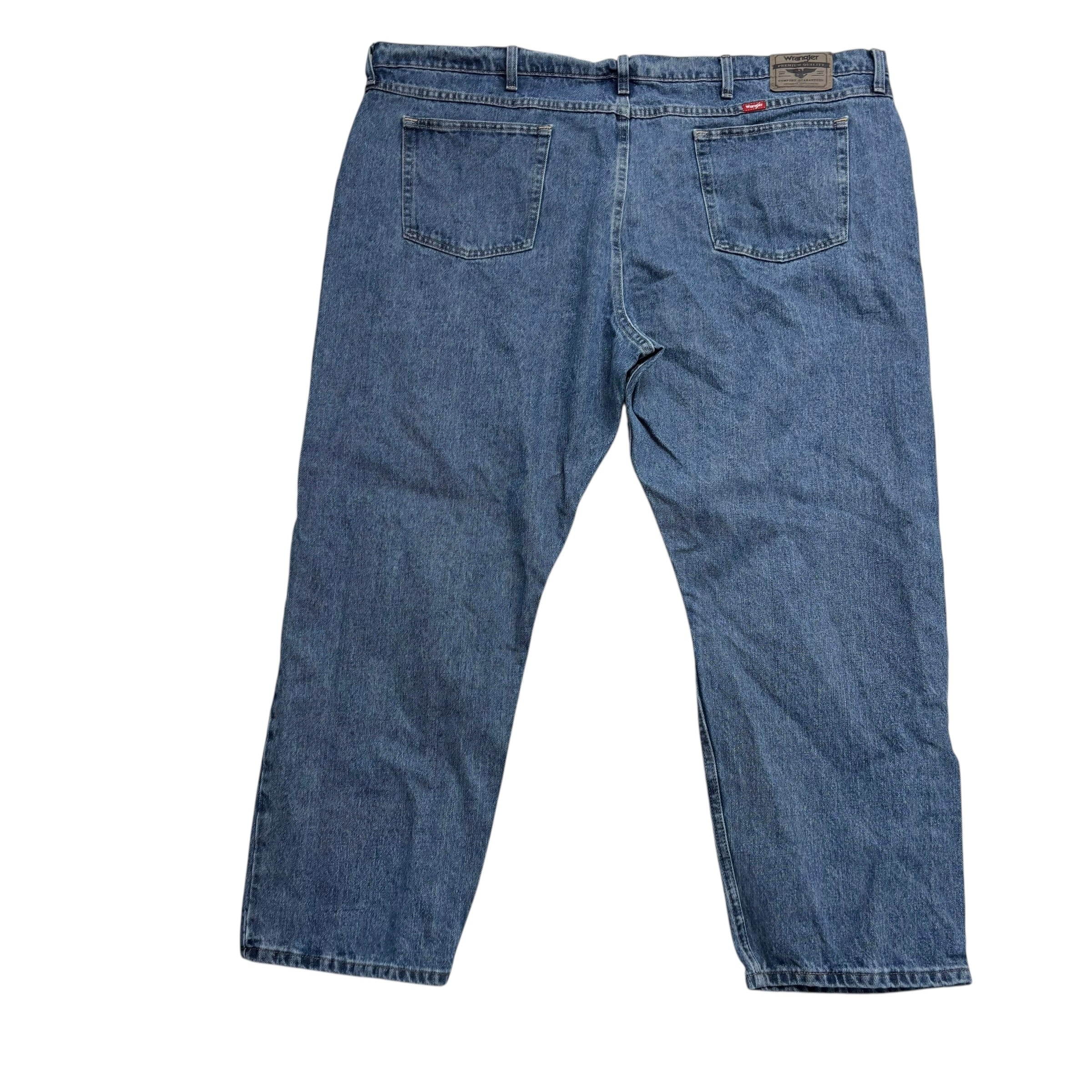 Wrangler Jeans W50 L30 Mens Mid Blue Relaxed Straight Fit Denim (E)