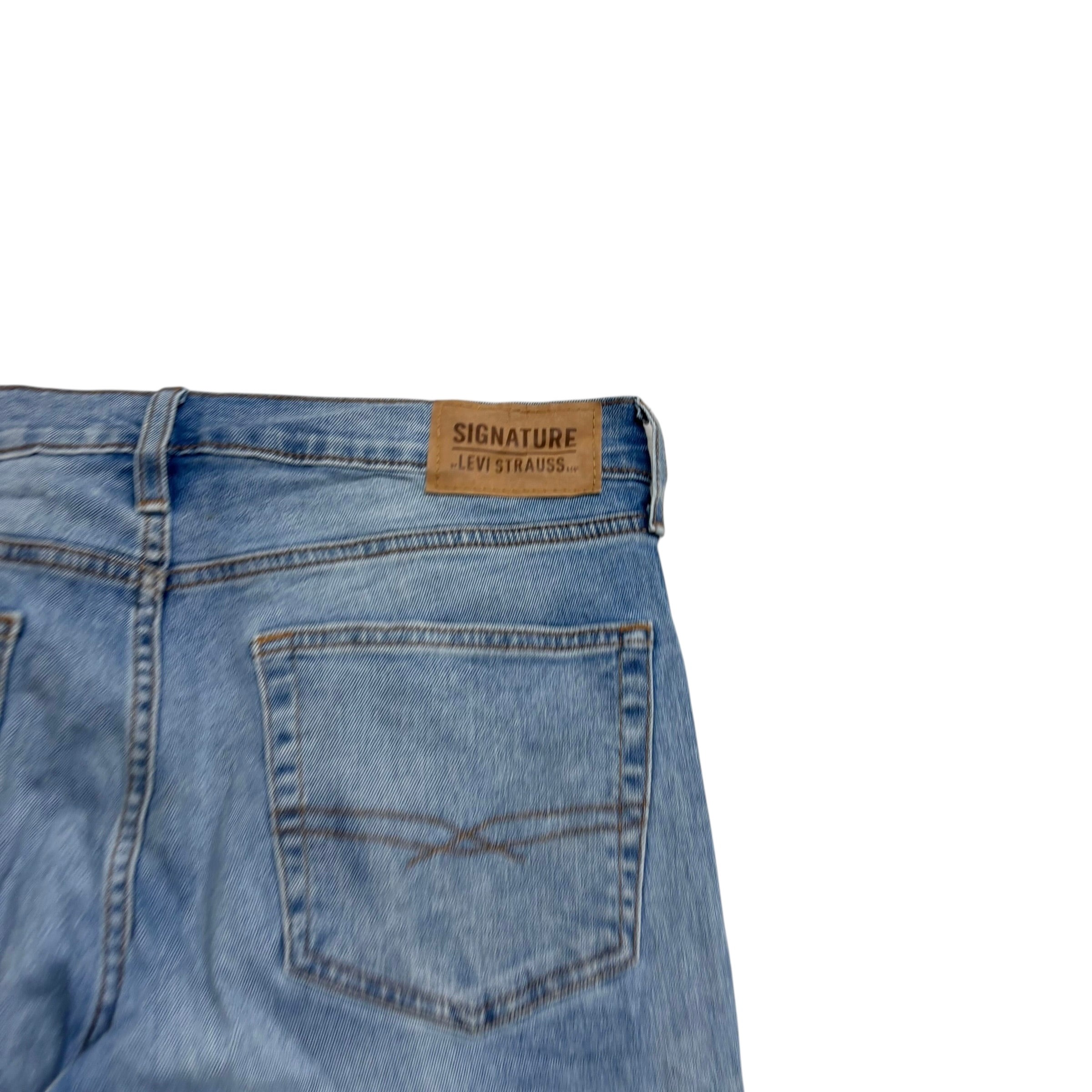 Levis Signature Jeans W34 L34 Mens Light Blue Slim Fit Stretch Denim (E)