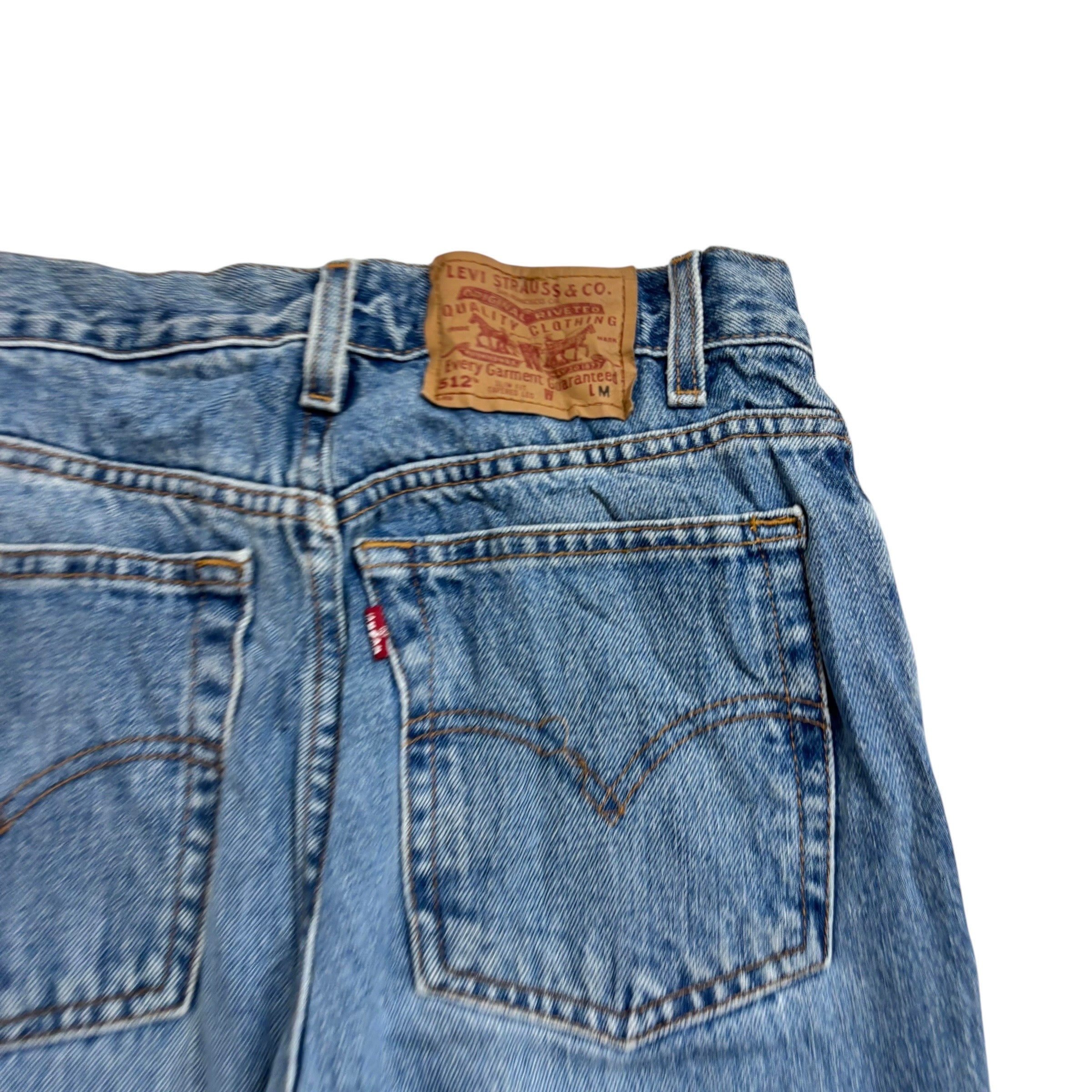 Levis 512 Jeans W26 L31 Womens Light Blue Slim Tapered Fit Vintage Denim (E)