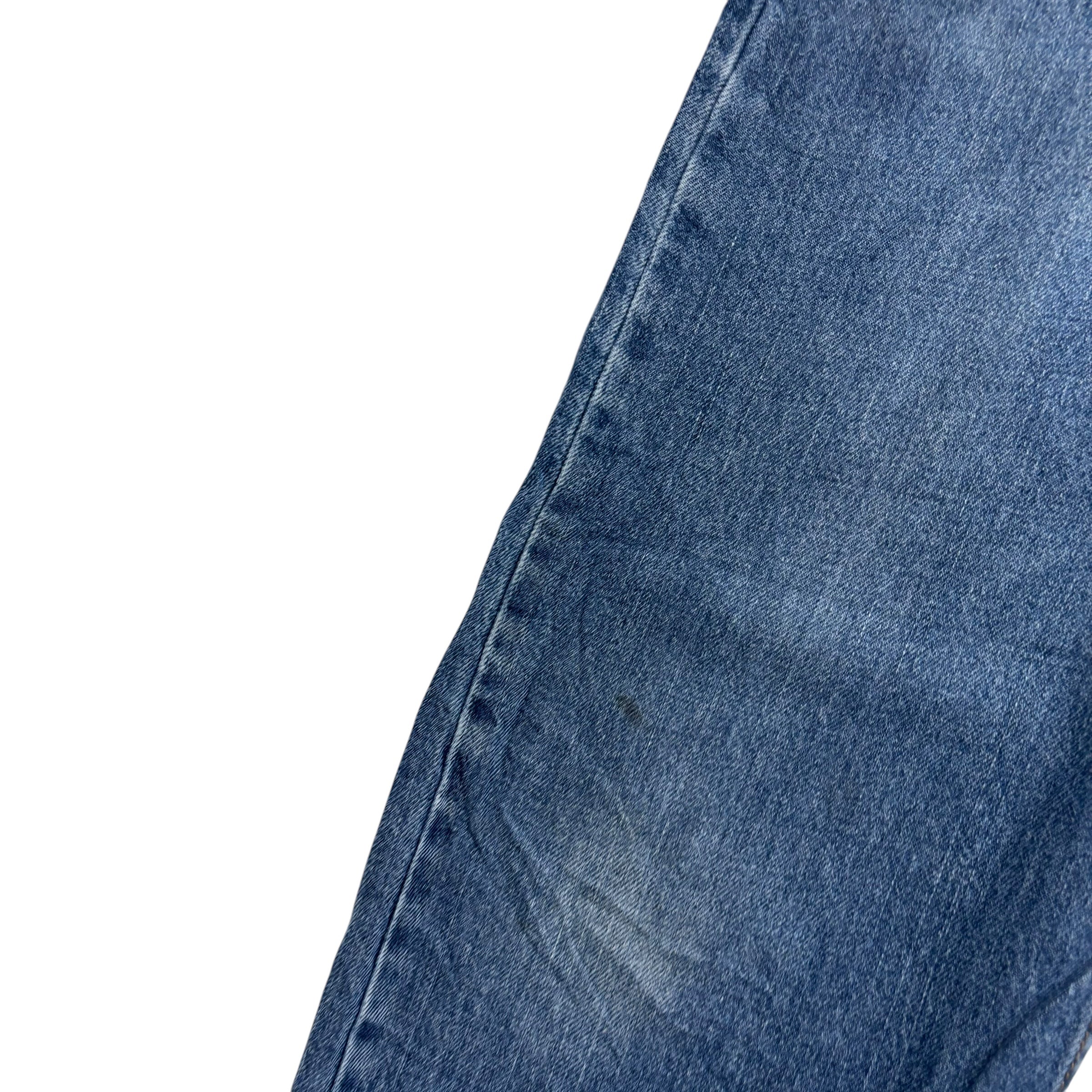 Levis 505 Jeans W36 L30 Mens Mid Blue Regular Straight Fit Vintage Denim