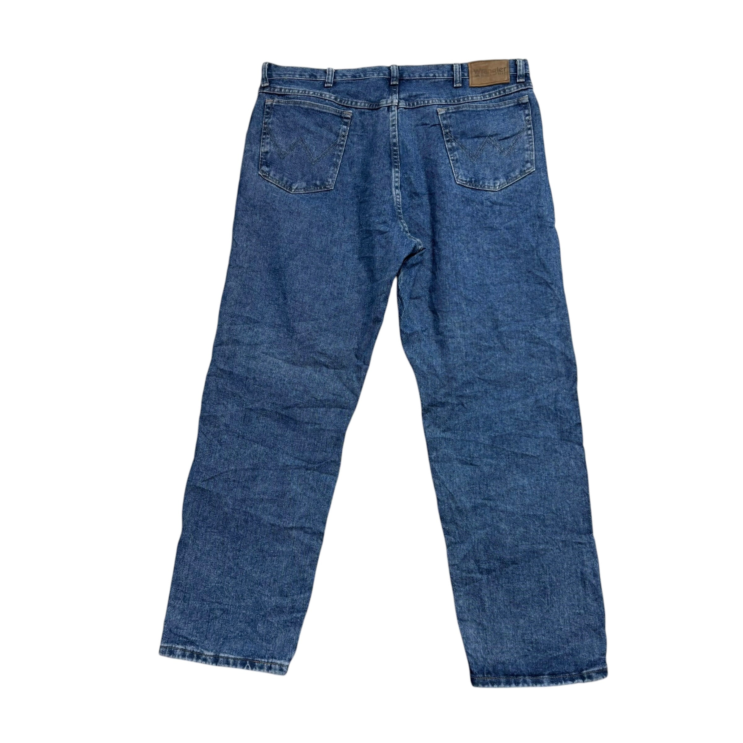 Wrangler Jeans W40 L30 Mens Mid Blue Relaxed Straight Fit Vintage Denim (E)