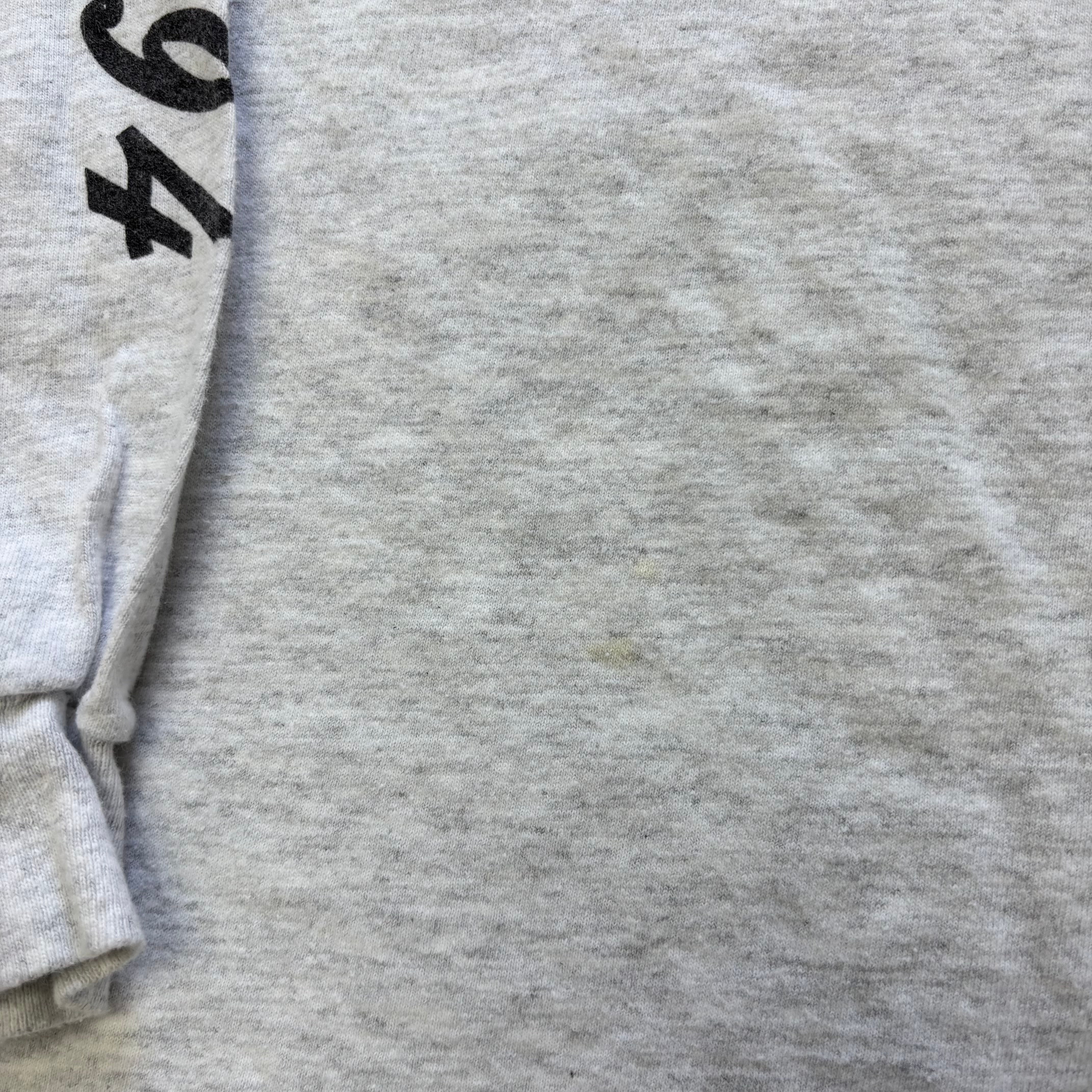 Vintage T Shirt Mens Medium Grey Graphic Print 90s USA Longsleeve