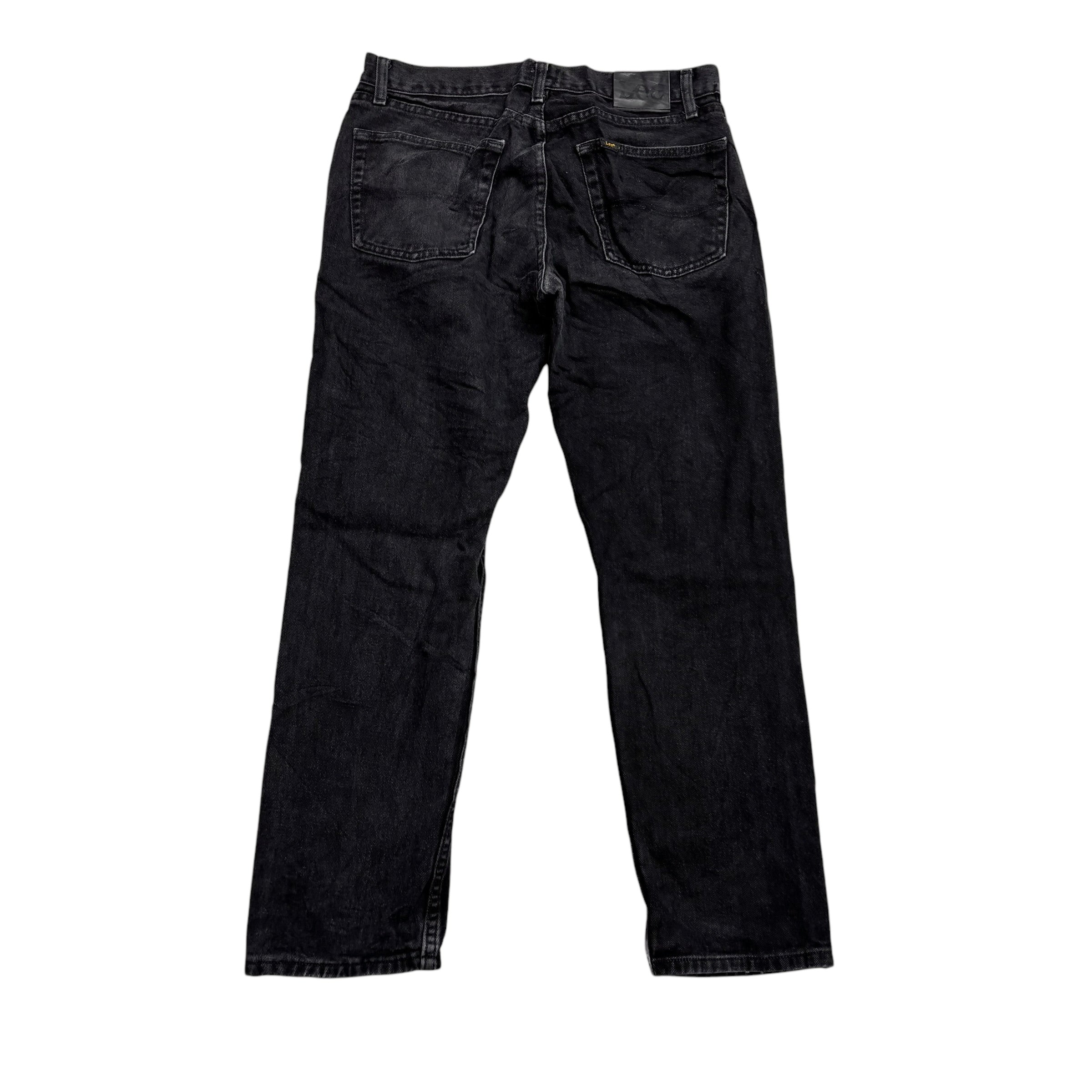 Lee Jeans W32 L31 Mens Black Regular Straight Fit Denim
