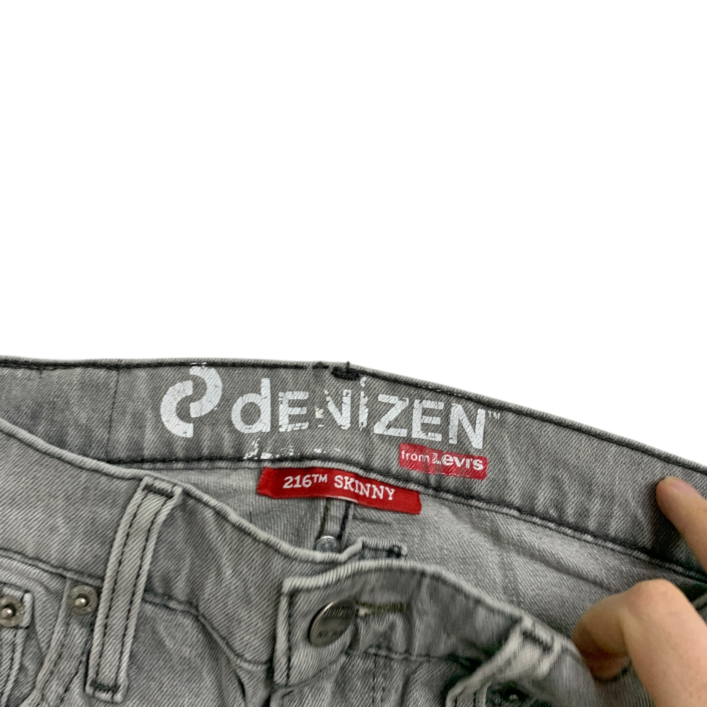 Levis Denizen Jeans W29 L32 Mens Grey Skinny Fit Stretch Vintage Denim