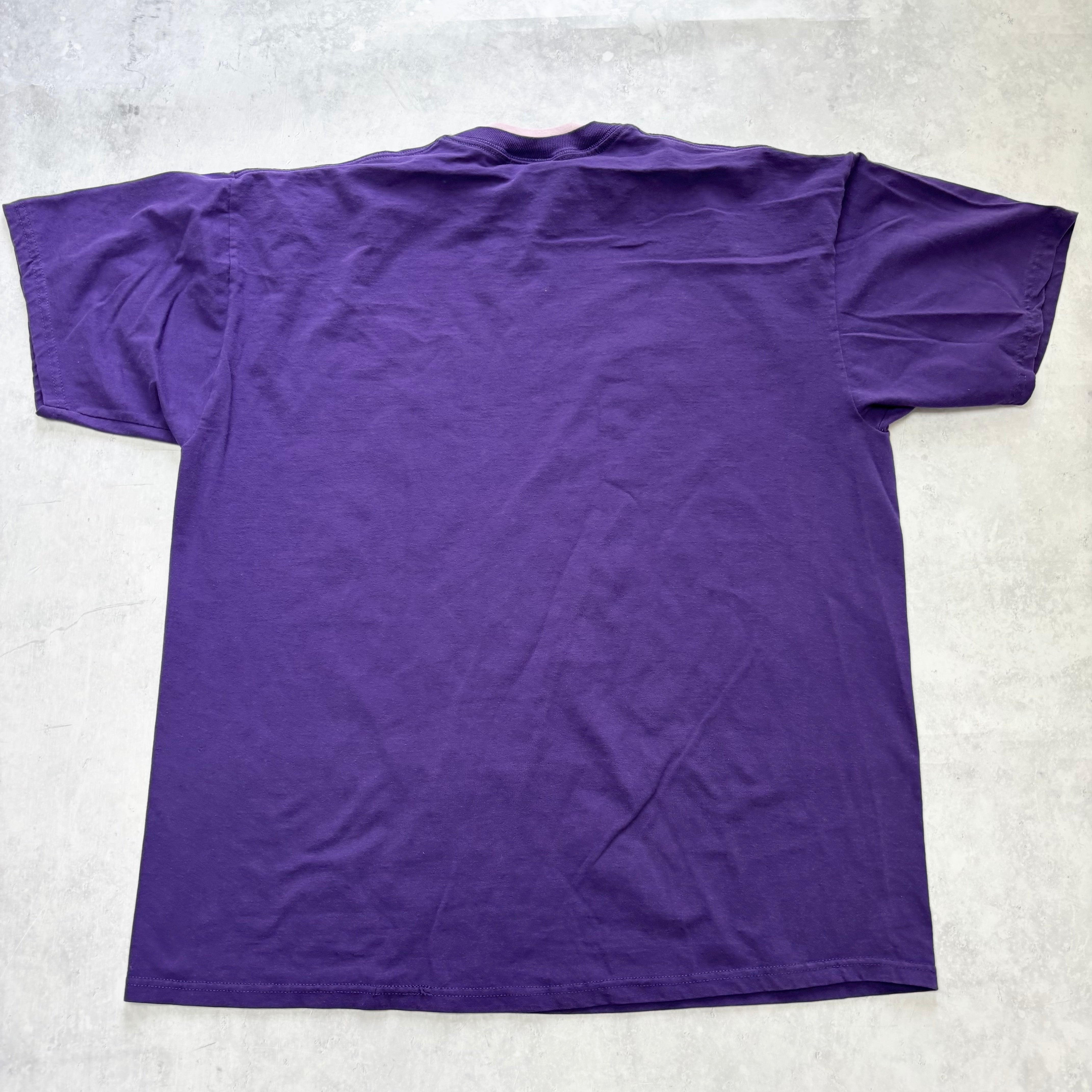 Vintage T Shirt Mens XL Purple Graphic Print 90s Birds Cottagecore (E)