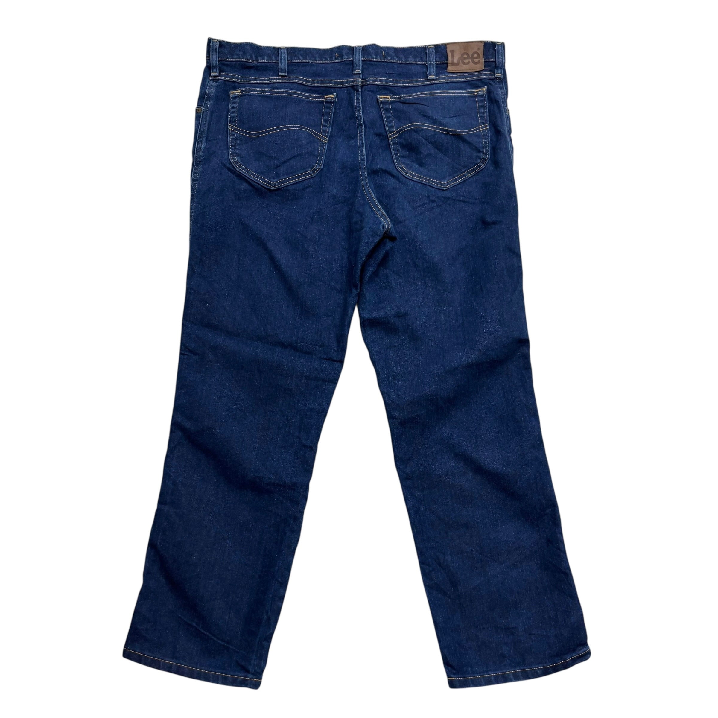 Lee Jeans W40 L30 Mens Dark Blue Regular Straight Fit Vintage Denim (E)