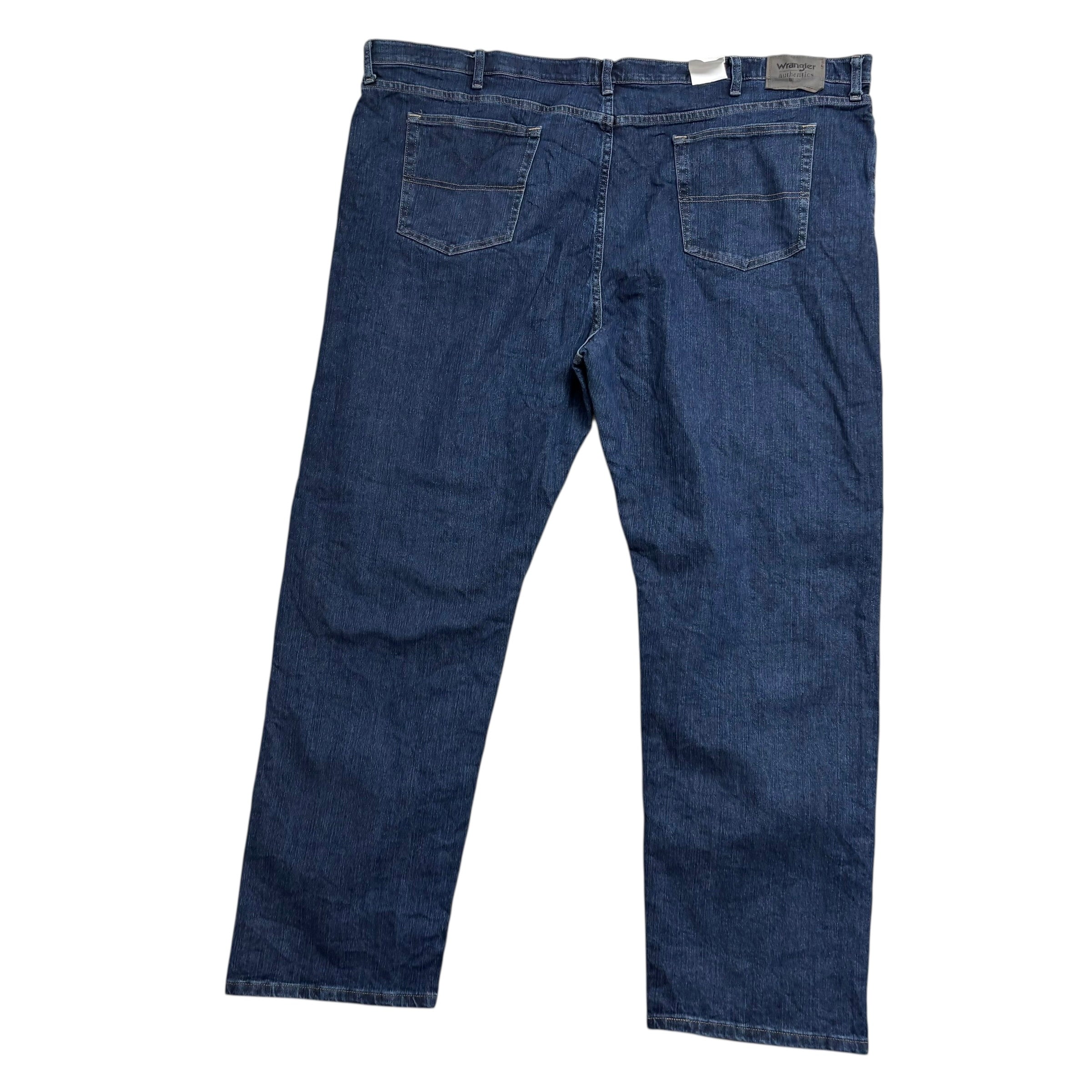 Wrangler Jeans W52 L32 Mens Dark Blue Relaxed Straight Fit Stretch Denim (E)