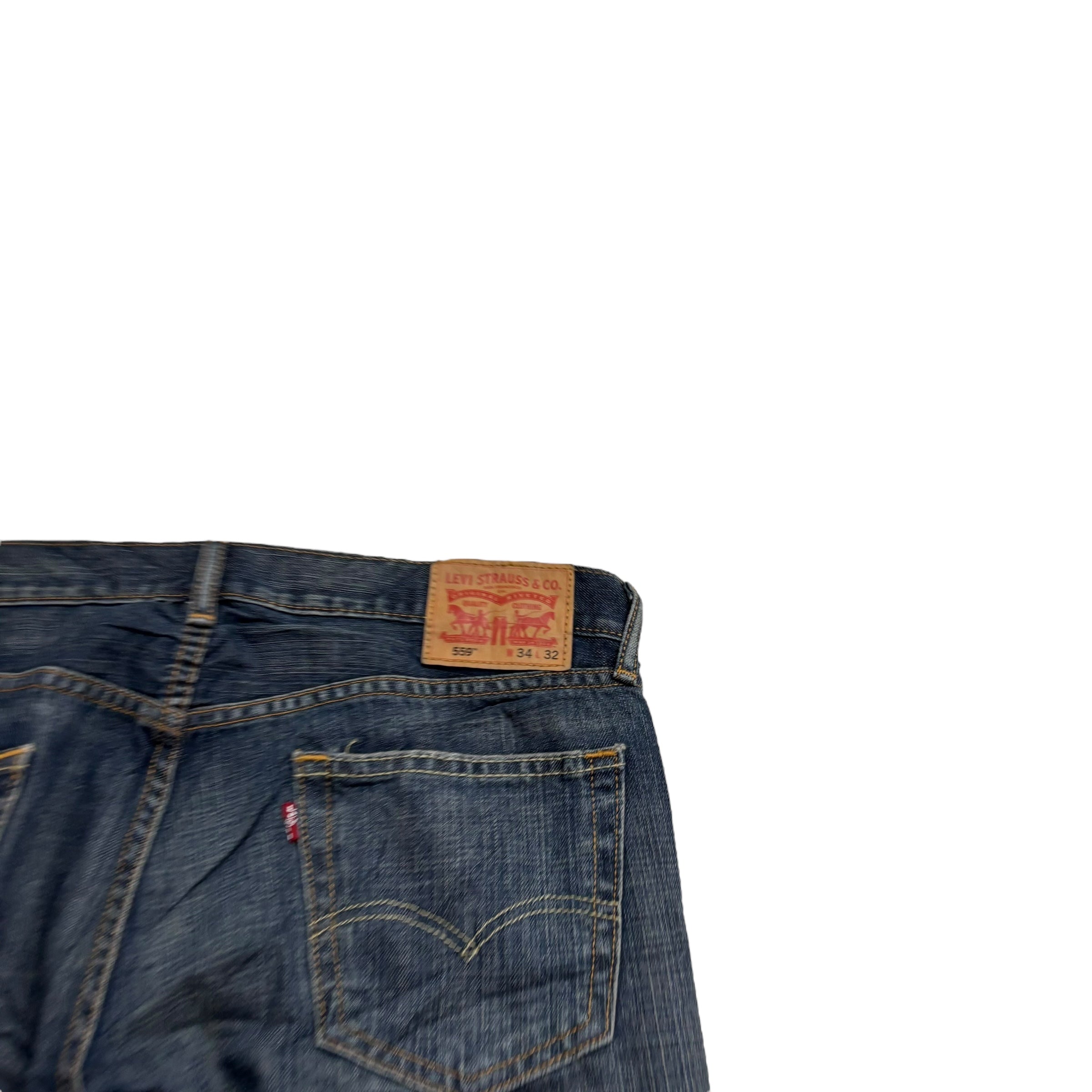 Levis 559 Jeans W36 L32 Mens Dark Blue Baggy Relaxed Straight Fit Vintage (E)