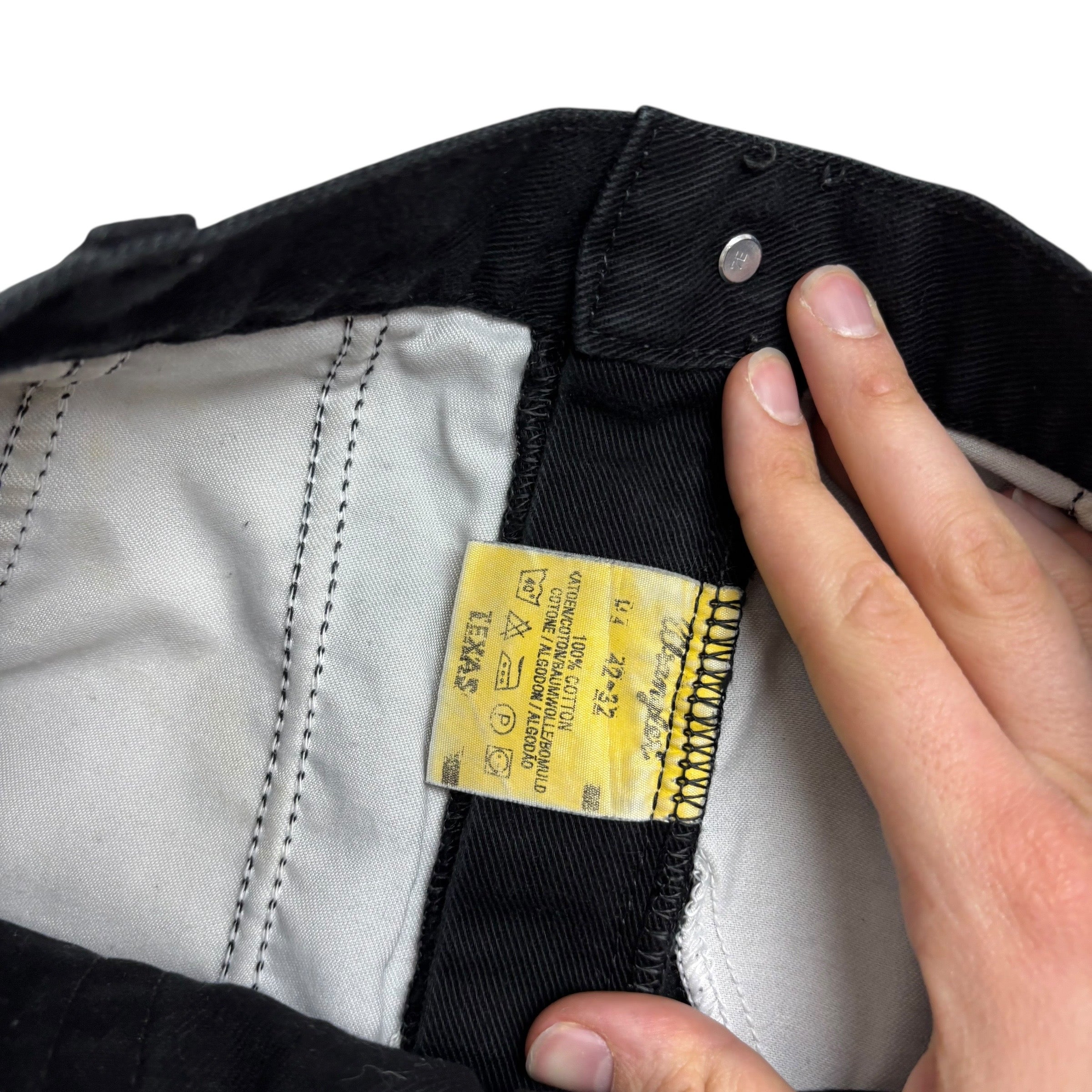 Wrangler Texas Jeans W40 L30 Mens Black Regular Straight Fit Denim (E)