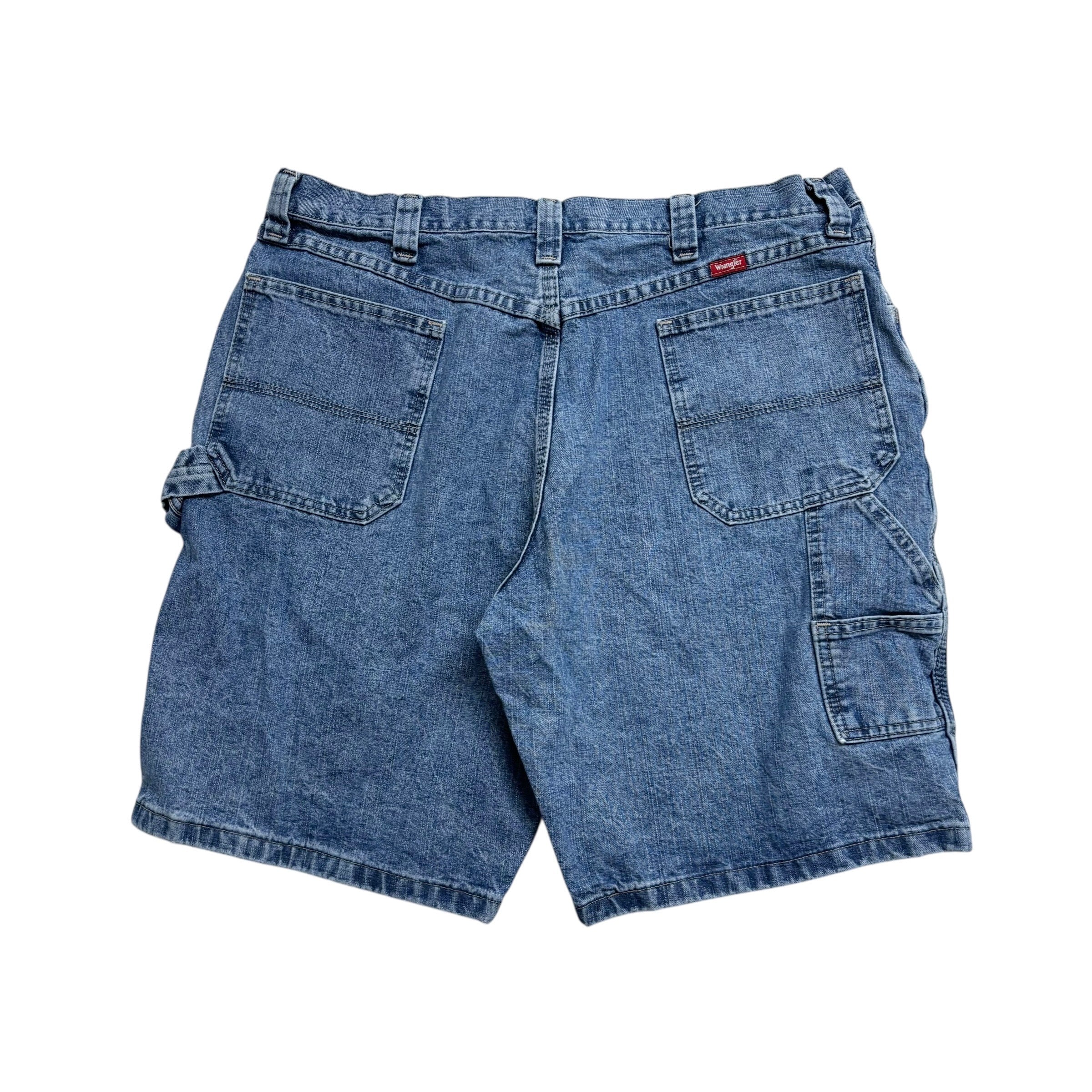 Wrangler Baggy Jorts W38 Mens Light Blue Denim Shorts Relaxed Fit Carpenter