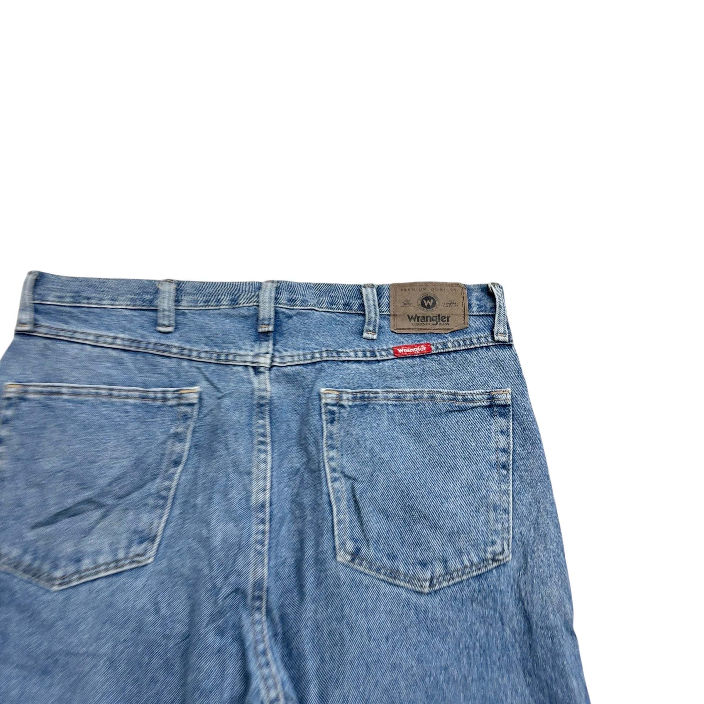 Wrangler Jeans W35 L32 Mens Light Blue Regular Straight Fit Denim (E)