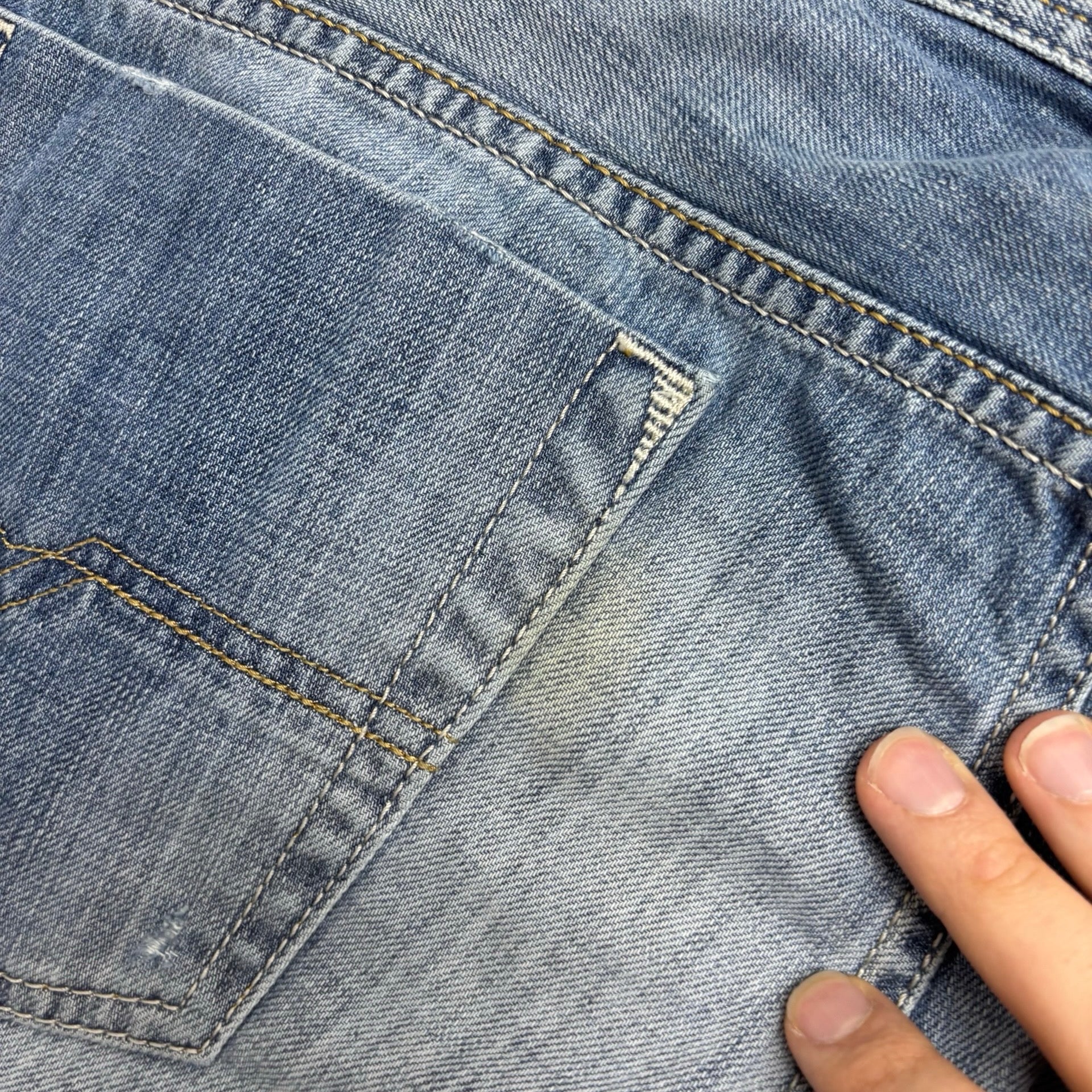 Diesel Safado Jeans W34 L32 Mens Mid Blue Slim Straight Fit Denim