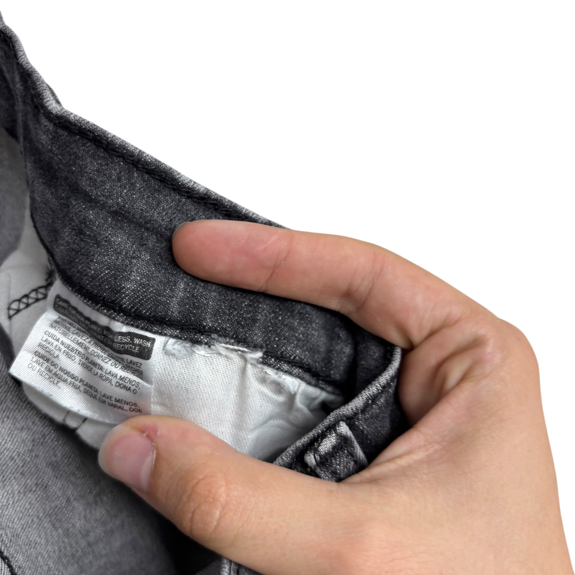 Levis 512 Jeans W33 L29 Mens Grey Slim Tapered Fit Stretch Denim