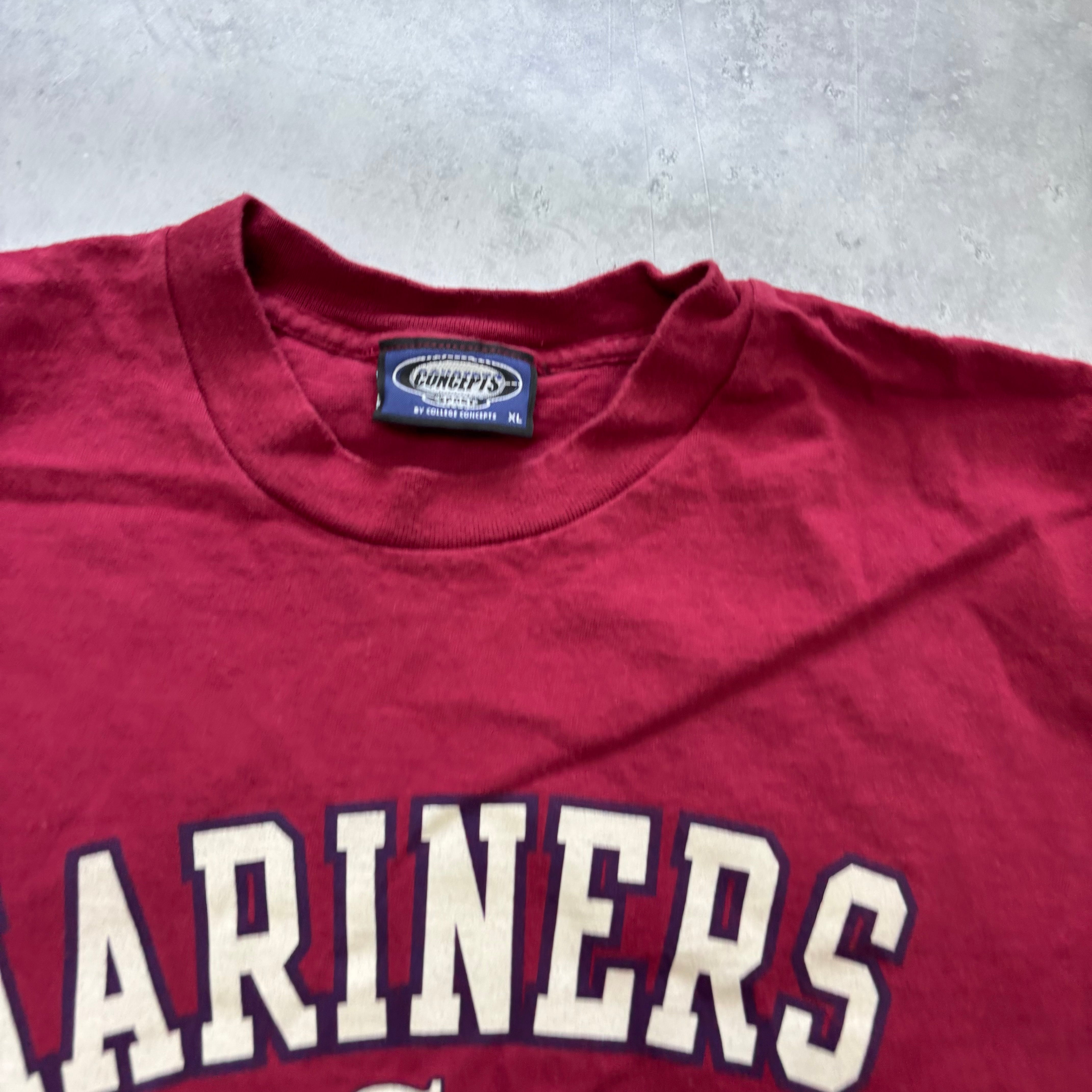 Vintage T Shirt Mens XL Burgundy Single Stitch Graphic Print 90s USA (F)