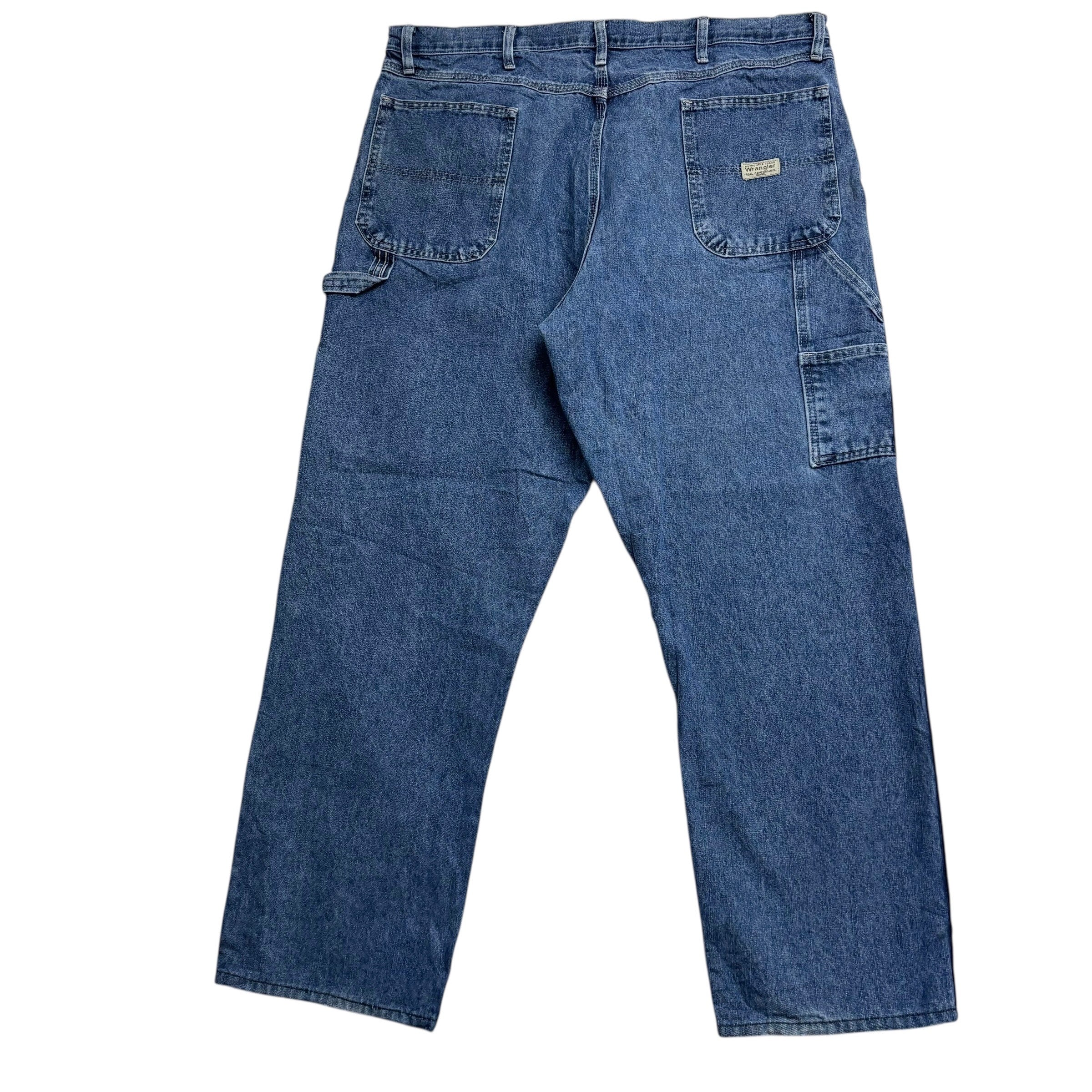 Wrangler Carpenter Jeans W40 L32 Mens Mid Blue Baggy Relaxed Fit Denim