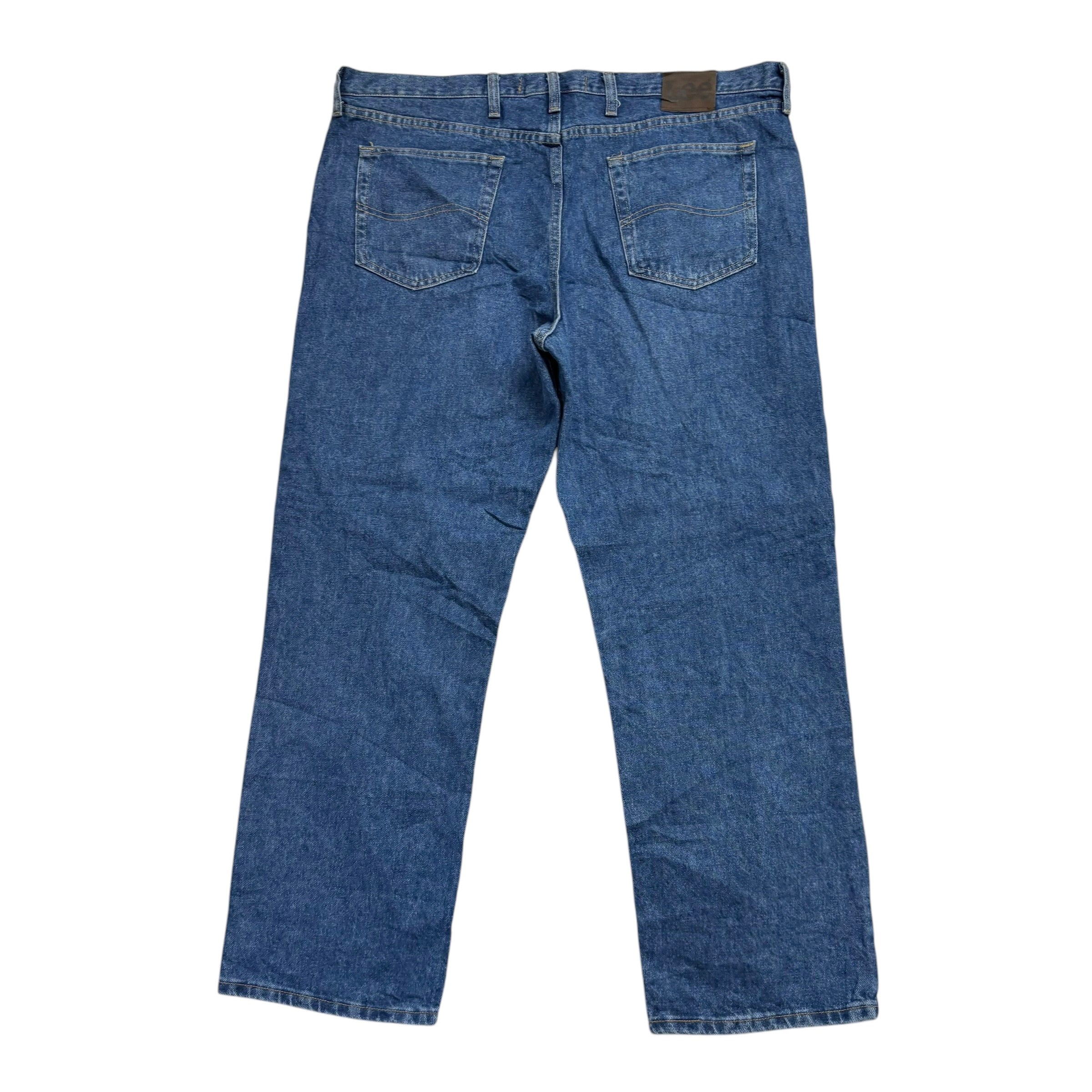 Lee Jeans W42 L30 Mens Mid Blue Regular Straight Fit Vintage Denim (E)