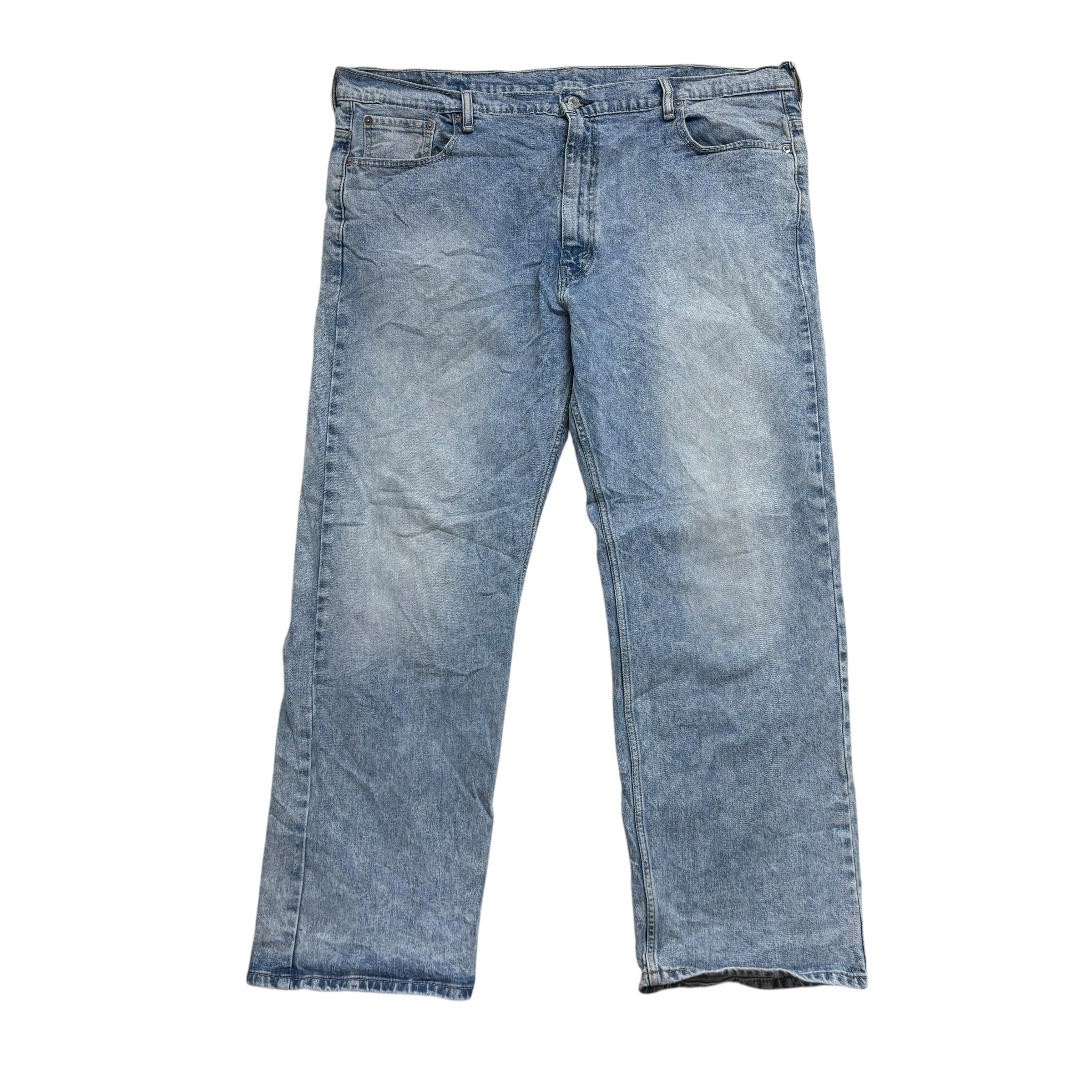 Levis 569 Jeans W42 L32 Mens Light Blue Baggy Relaxed Straight Fit Stretch Denim