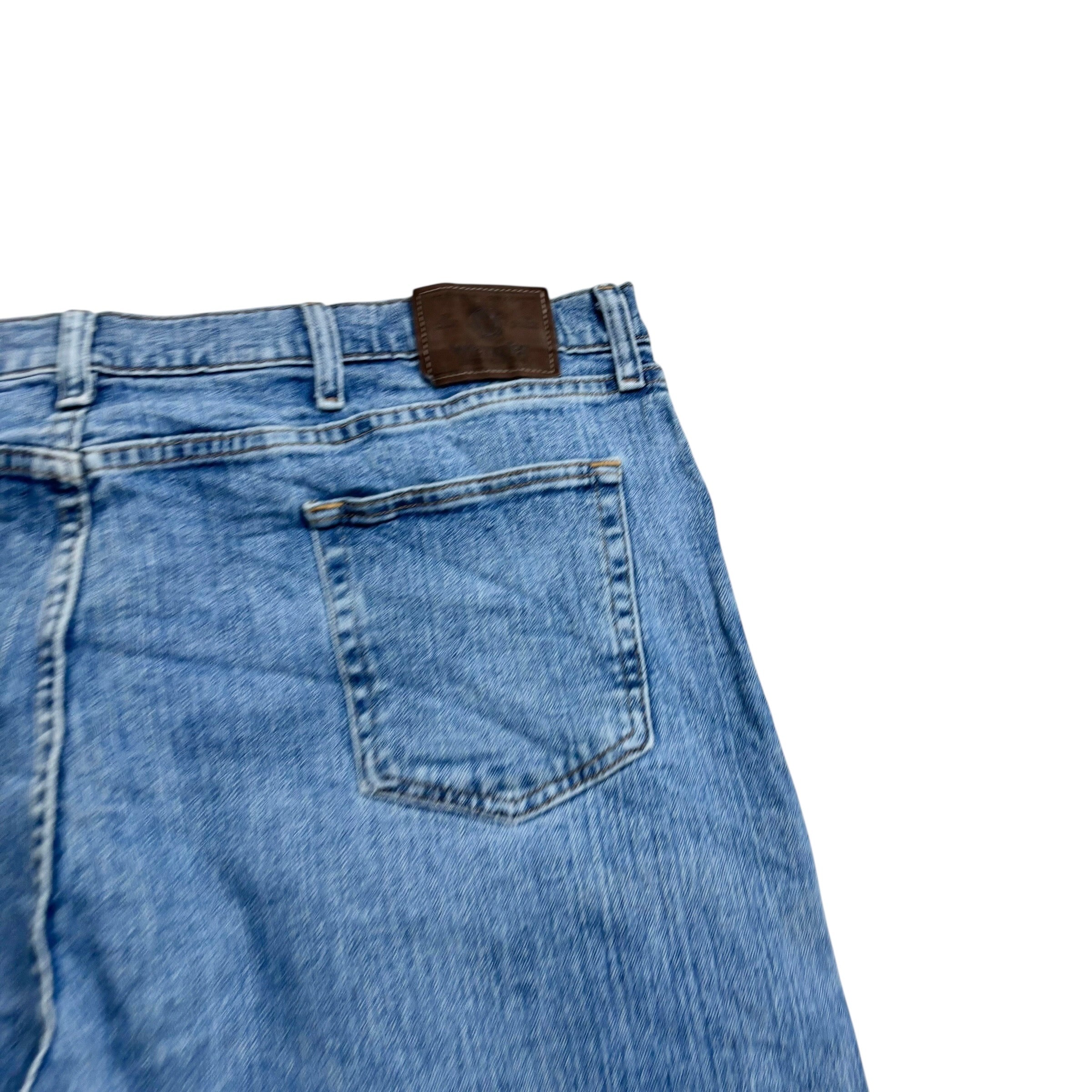 Wrangler Jeans W42 L30 Mens Light Blue Relaxed Straight Fit Stretch Denim (E)