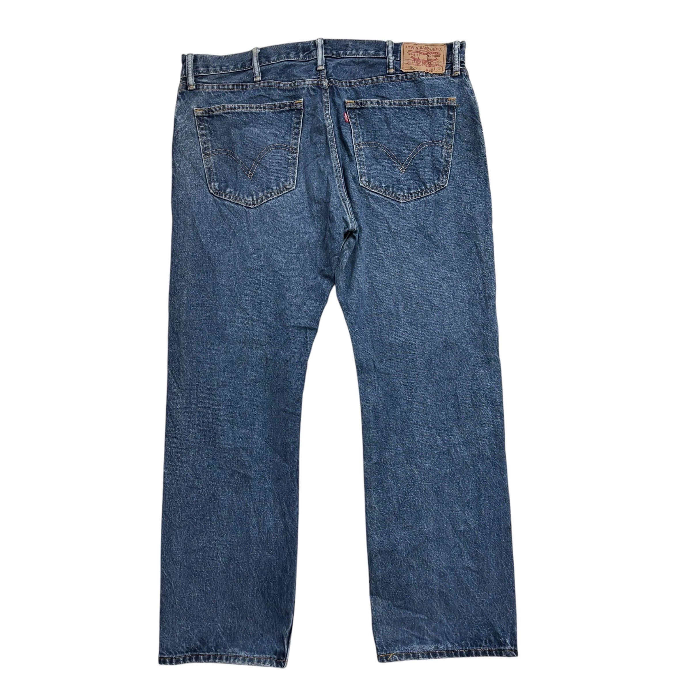 Levis 505 Jeans W38 L30 Mens Mid Blue Regular Straight Fit Vintage Denim