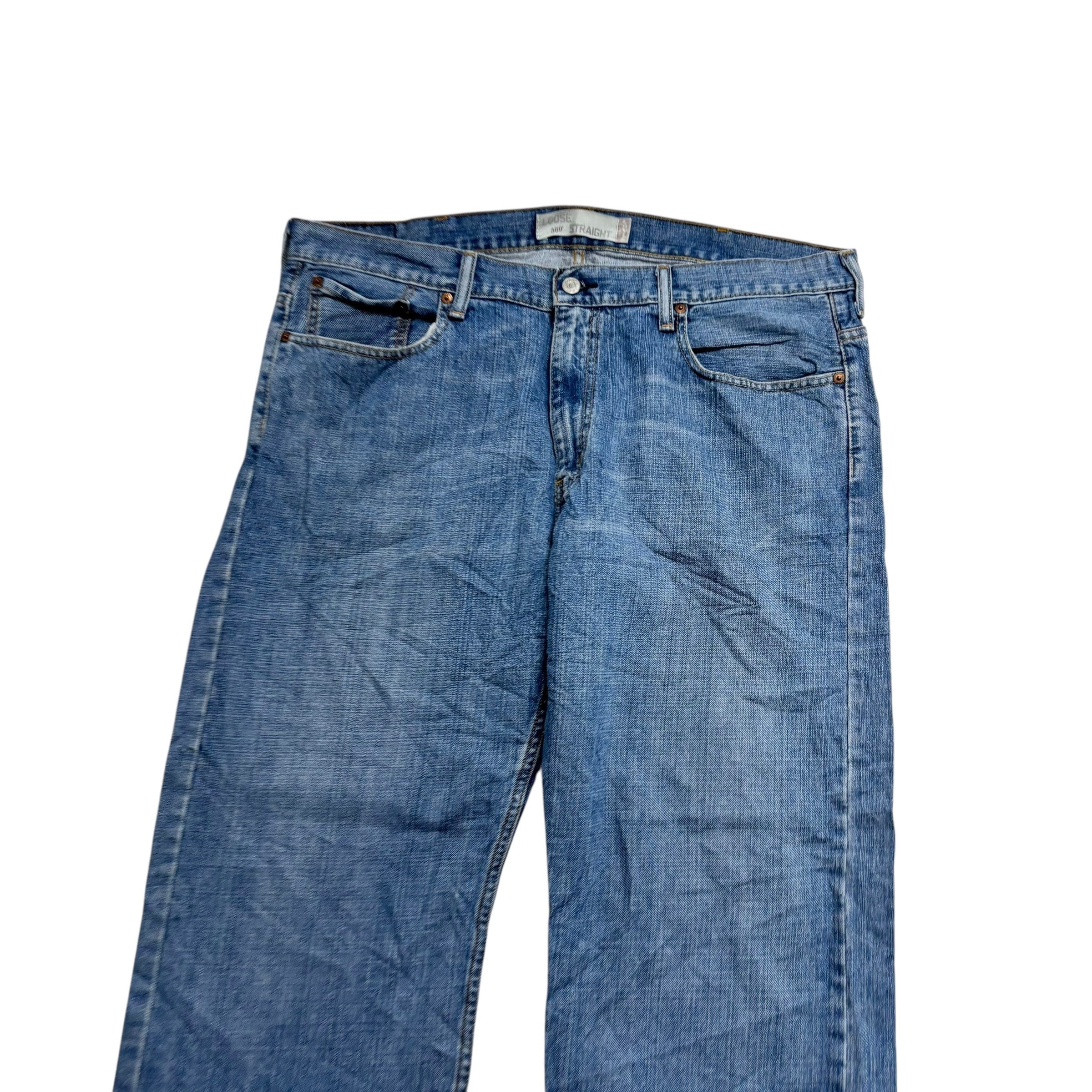 Levis 559 Jeans W38 L30 Mens Mid Blue Baggy Relaxed Straight Fit Vintage Denim