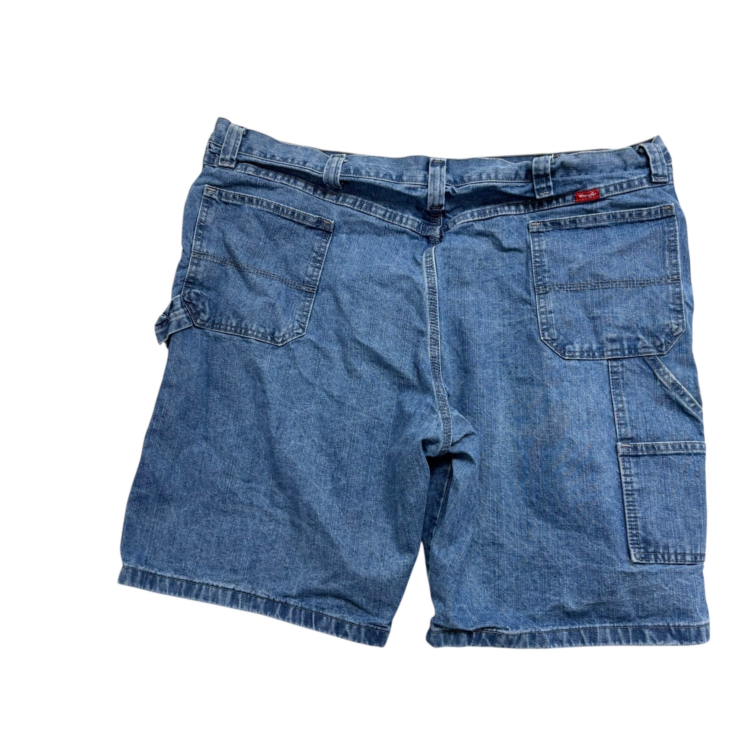 Wrangler Baggy Jorts W44 Mens Light Blue Denim Shorts Relaxed Fit Carpenter (E)