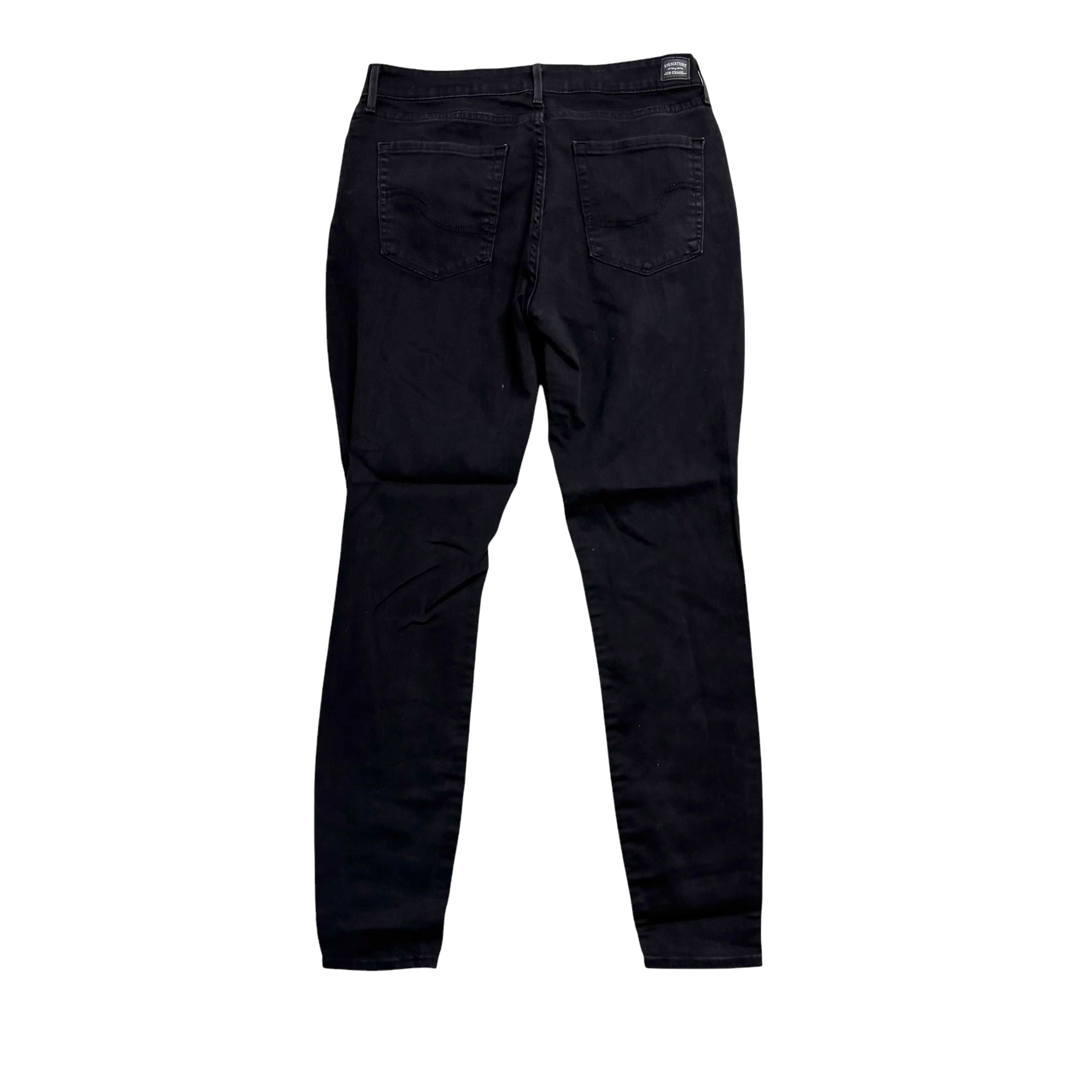 Levis Signature Jeans W31 L30 Womens Skinny Fit Black Stretch Denim (E)
