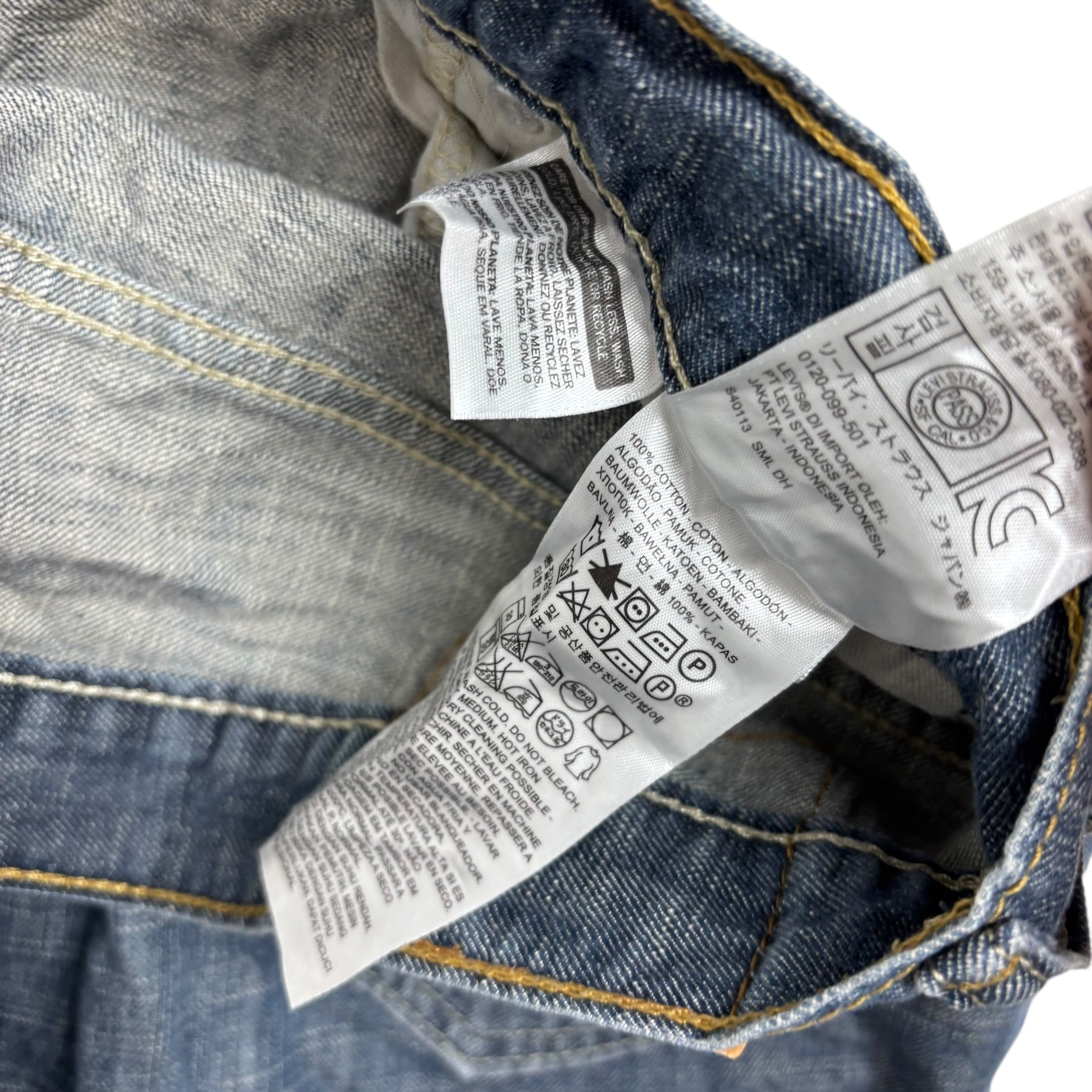 Levis 569 Jeans W34 L31 Mens Silver Blue Baggy Relaxed Straight Fit Denim