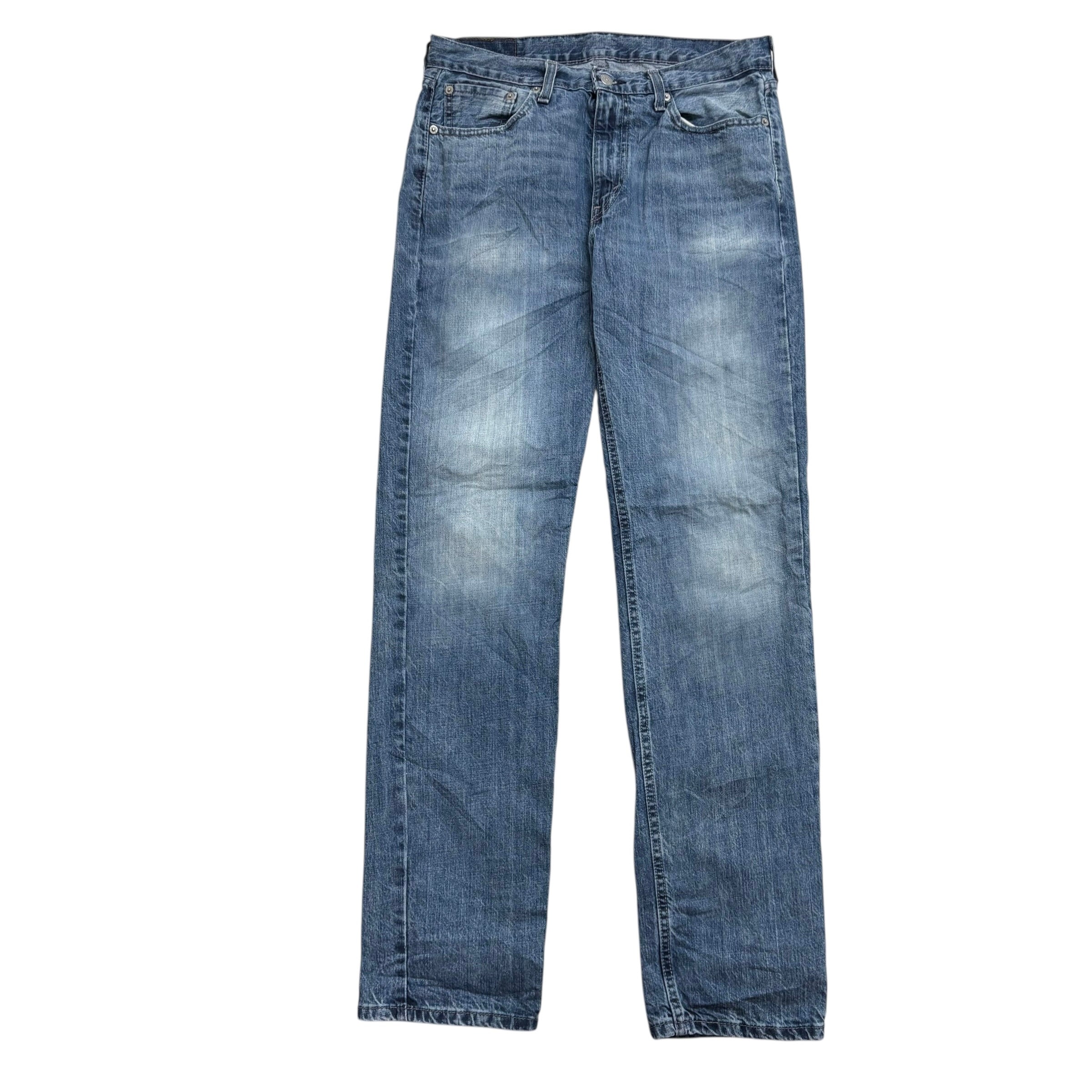 Levis 514 Jeans W32 L34 Mens Mid Blue Regular Straight Fit Denim