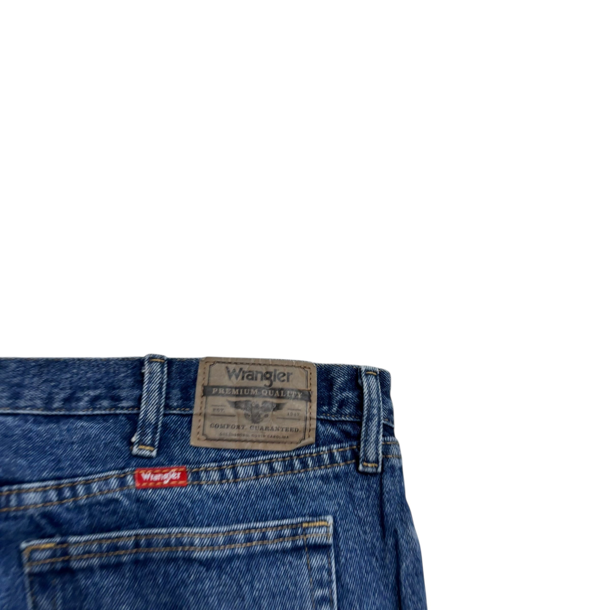 Wrangler Jeans W40 L32 Mens Mid Blue Relaxed Straight Fit Baggy Denim (E)