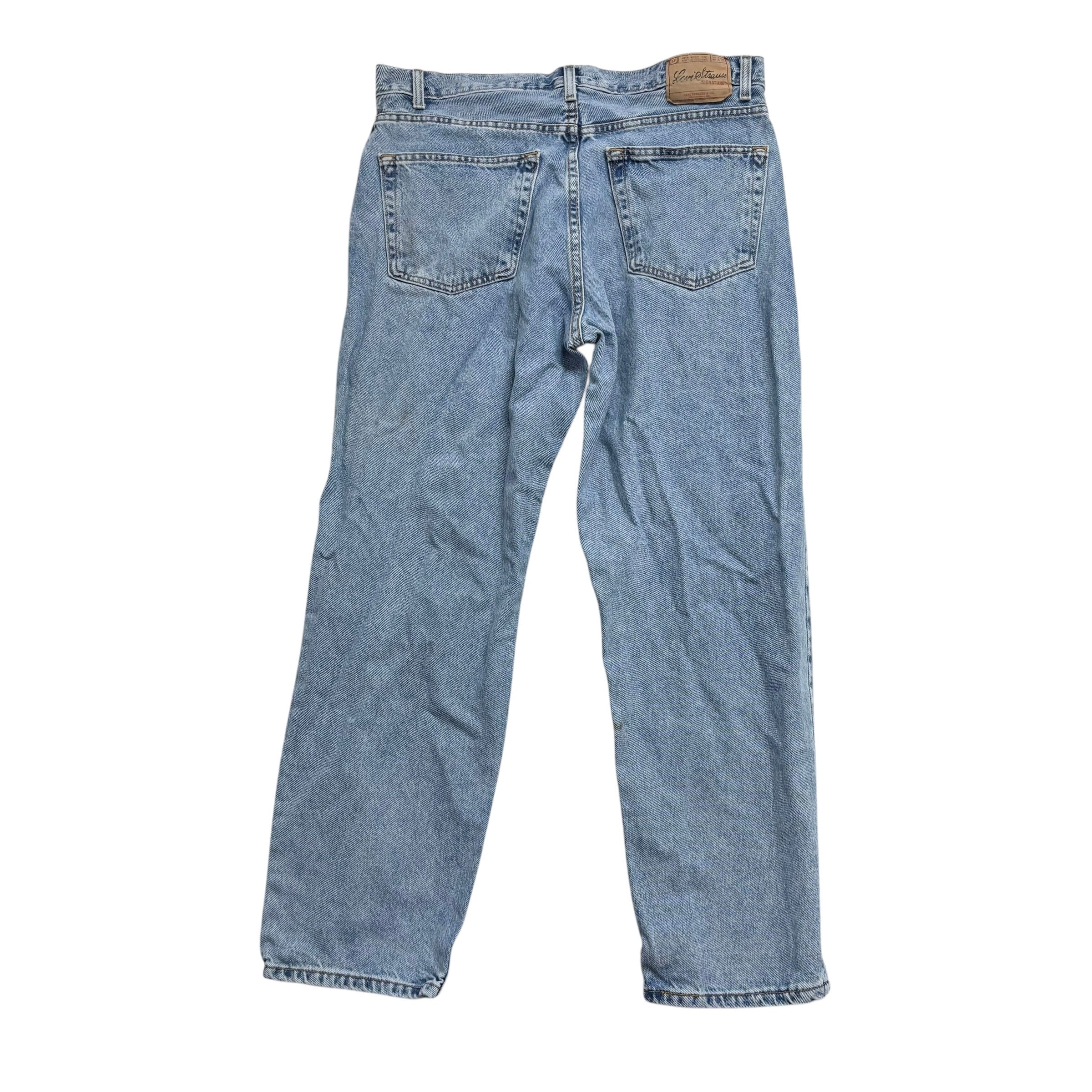 Levis Signature Jeans W38 L30 Mens Light Blue Relaxed Straight Fit Vintage (F)