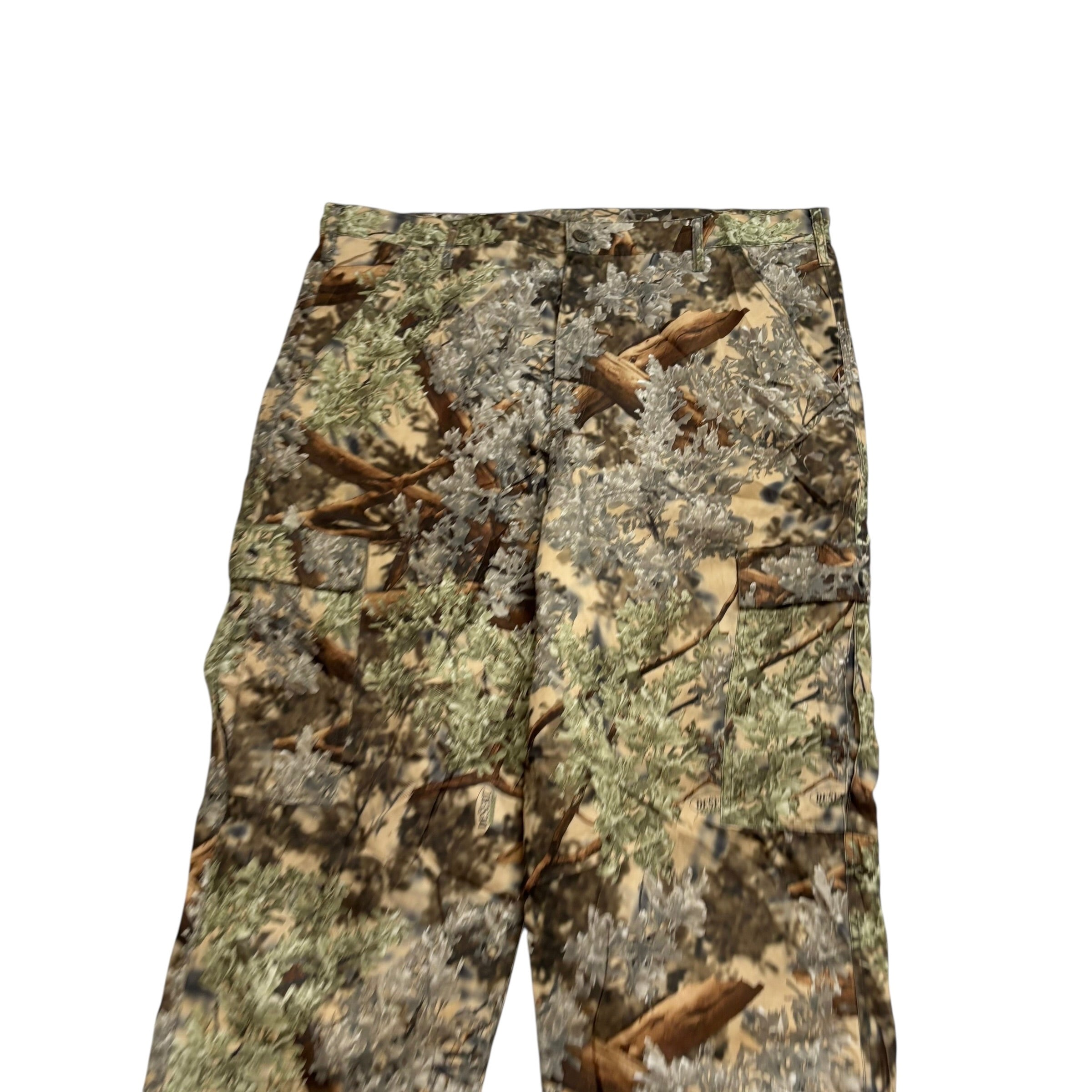 Camouflage Trousers W42 L32 Mens Cargo Pants Polyester Relaxed Fit (E)