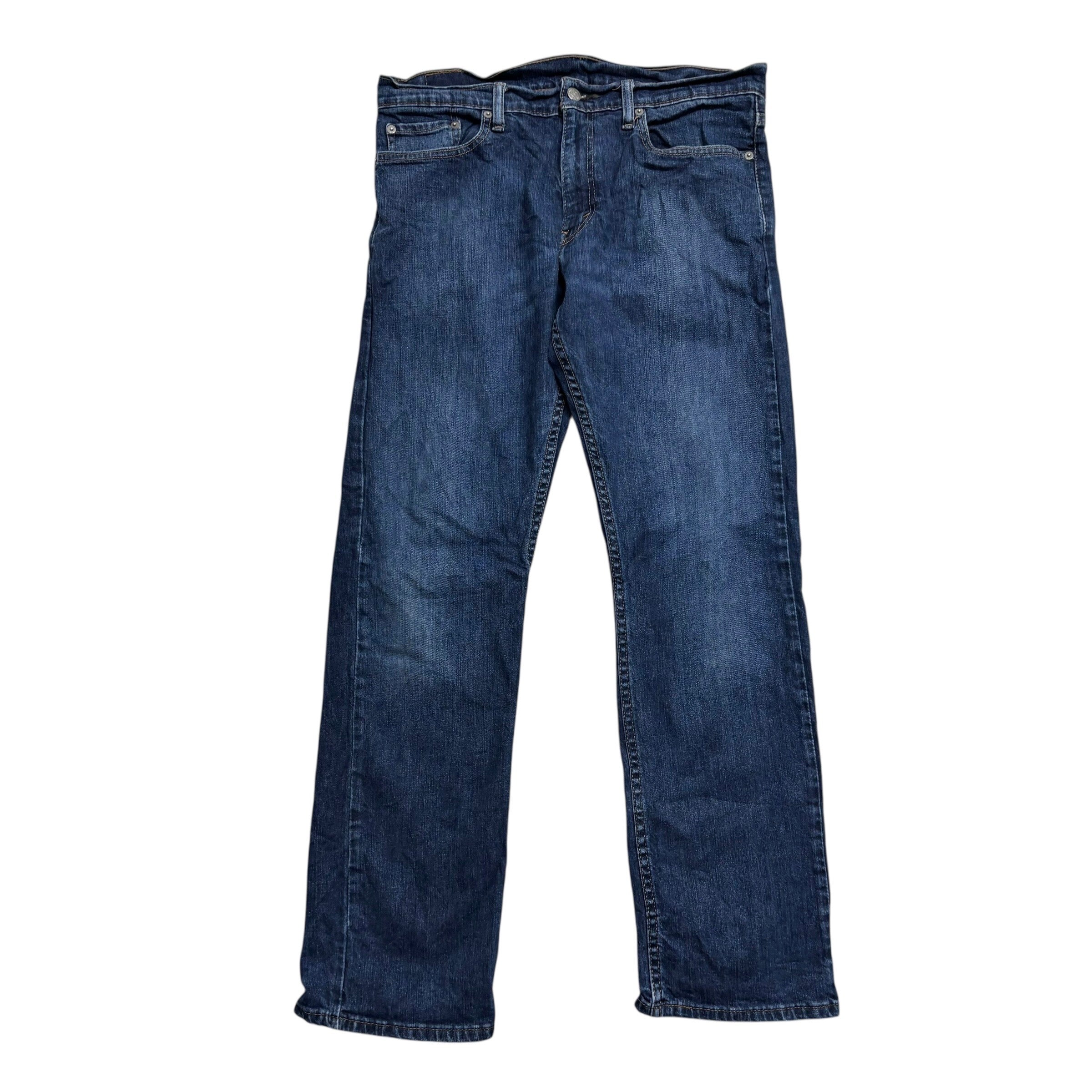 Levis 514 Jeans W34 L30 Mens Dark Blue Regular Straight Fit Stretch Denim