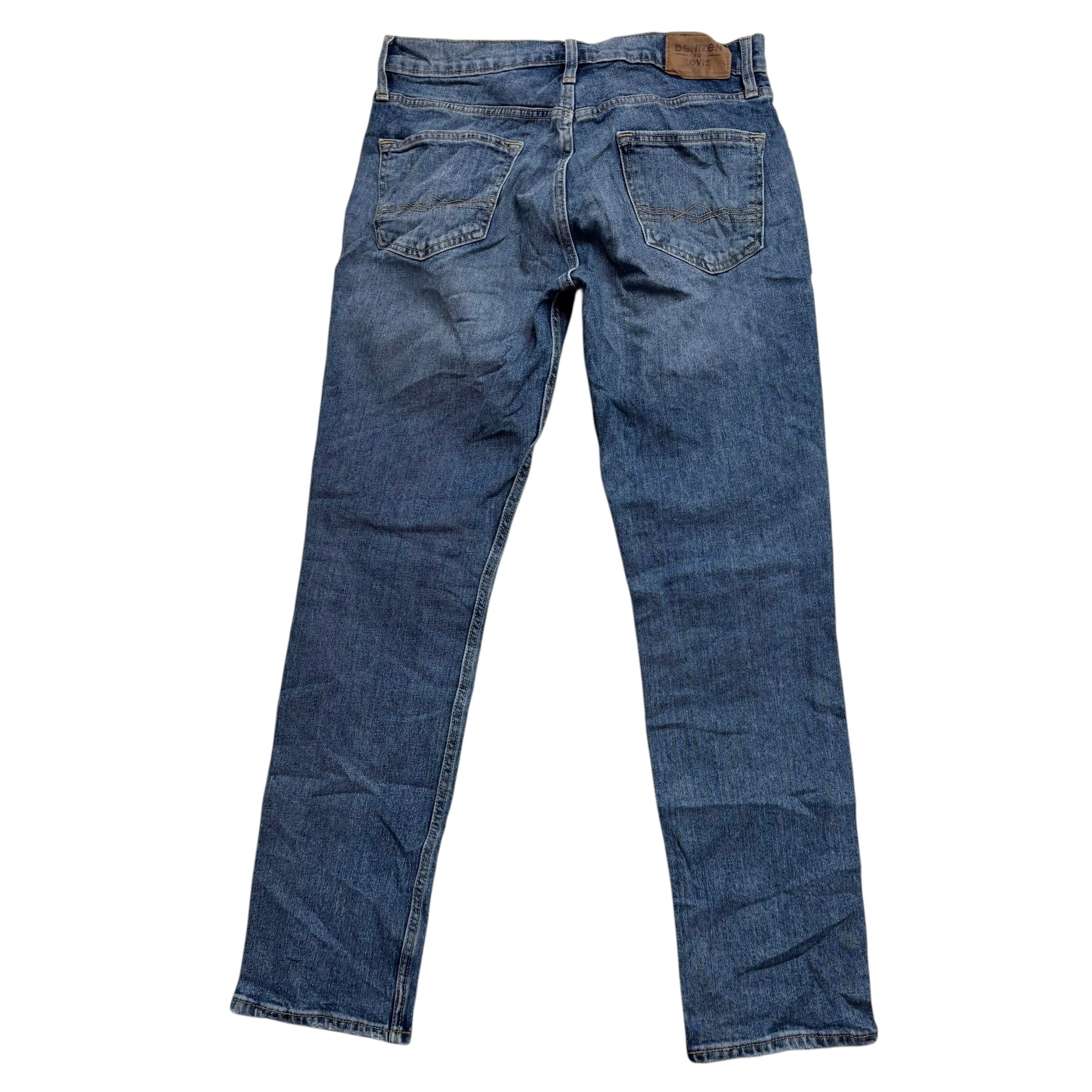 Levis Denizen Jeans W30 L30 Mens Mid Blue Slim Fit Stretch Denim (E)