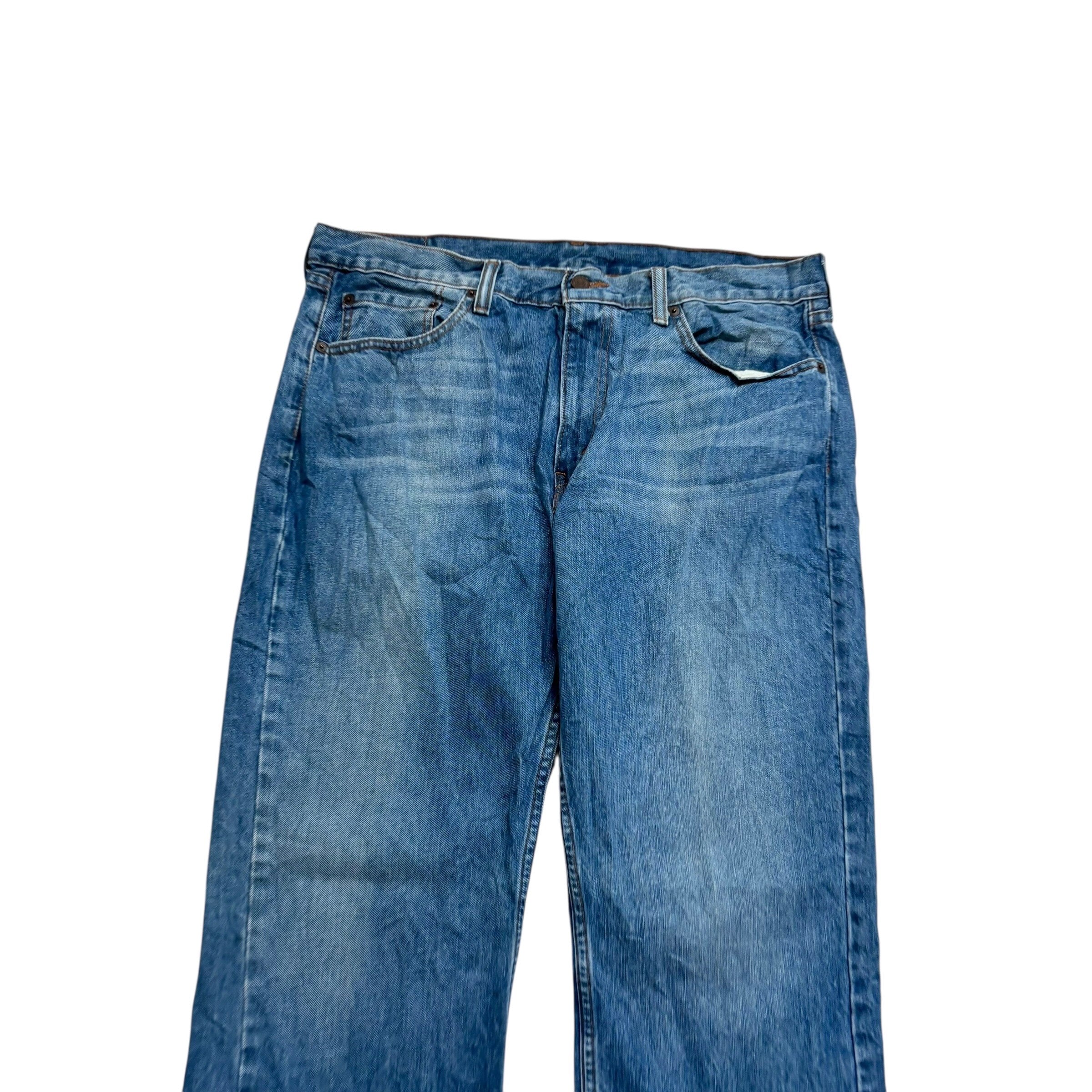 Levis 559 Jeans W36 L30 Mens Mid Blue Baggy Relaxed Straight Fit Denim (E)