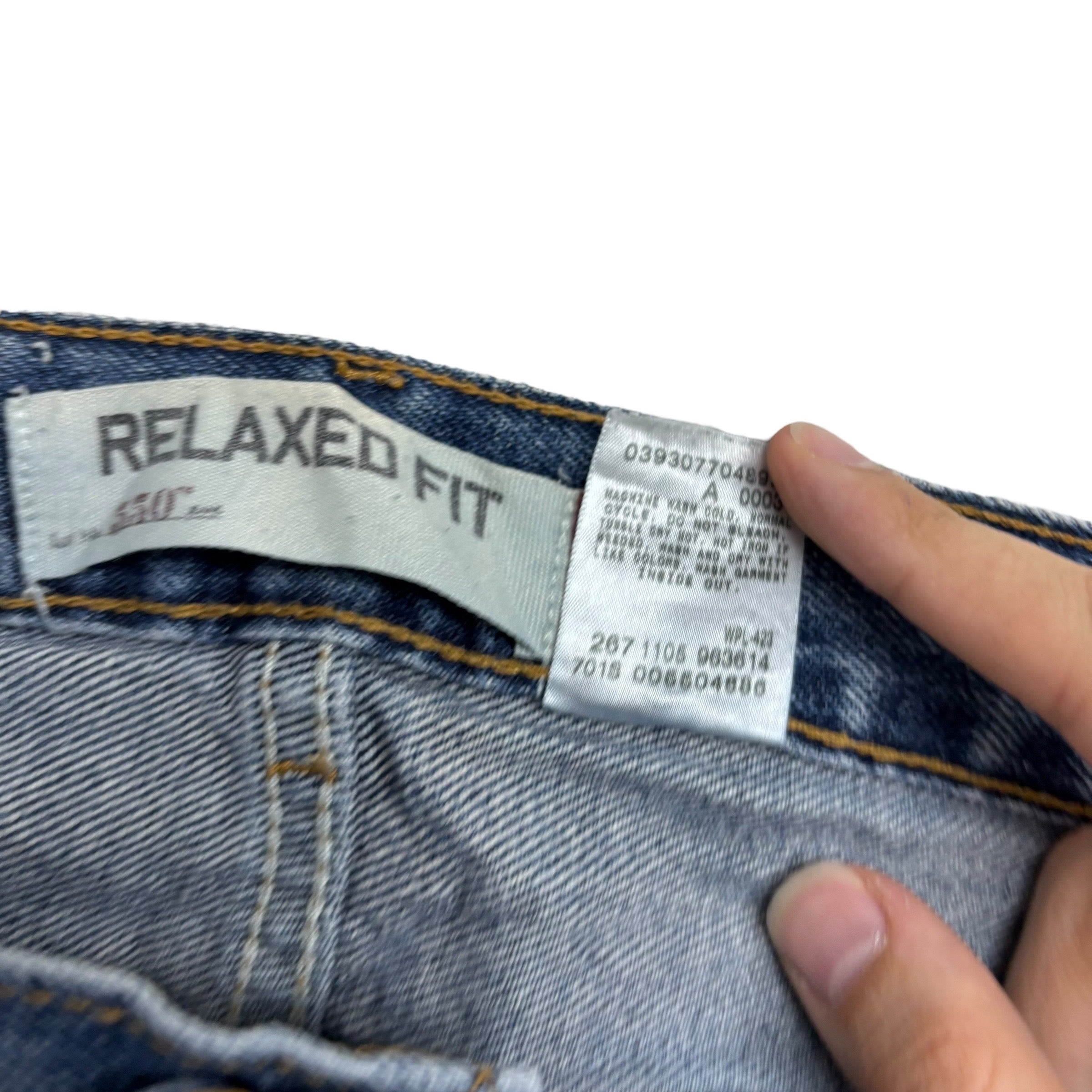 Levis 550 Jeans W36 L30 Mens Mid Blue Baggy Relaxed Straight Vintage Denim (E)