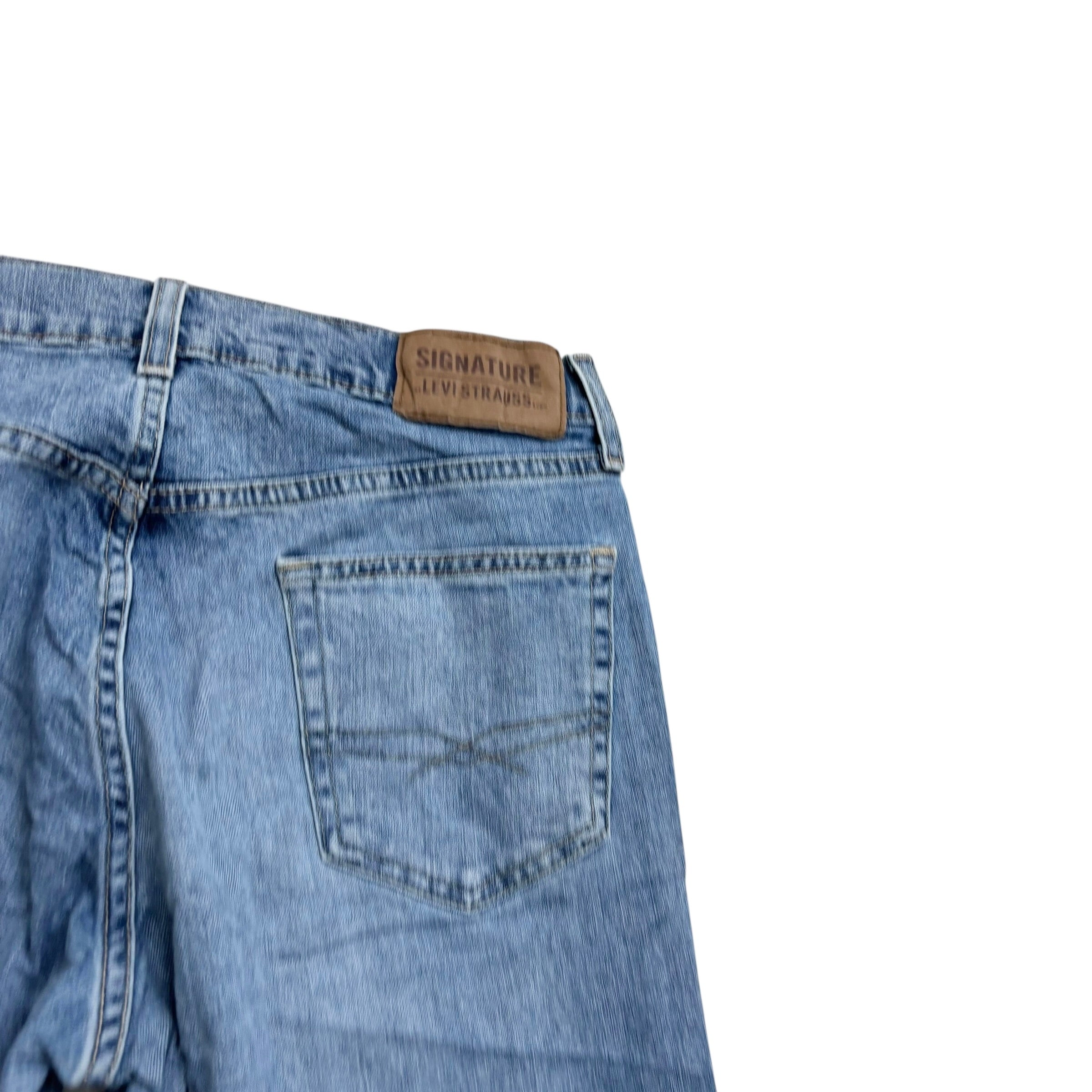 Levis Signature Jeans W29 L30 Mens Light Blue Relaxed Straight Stretch Denim (E)