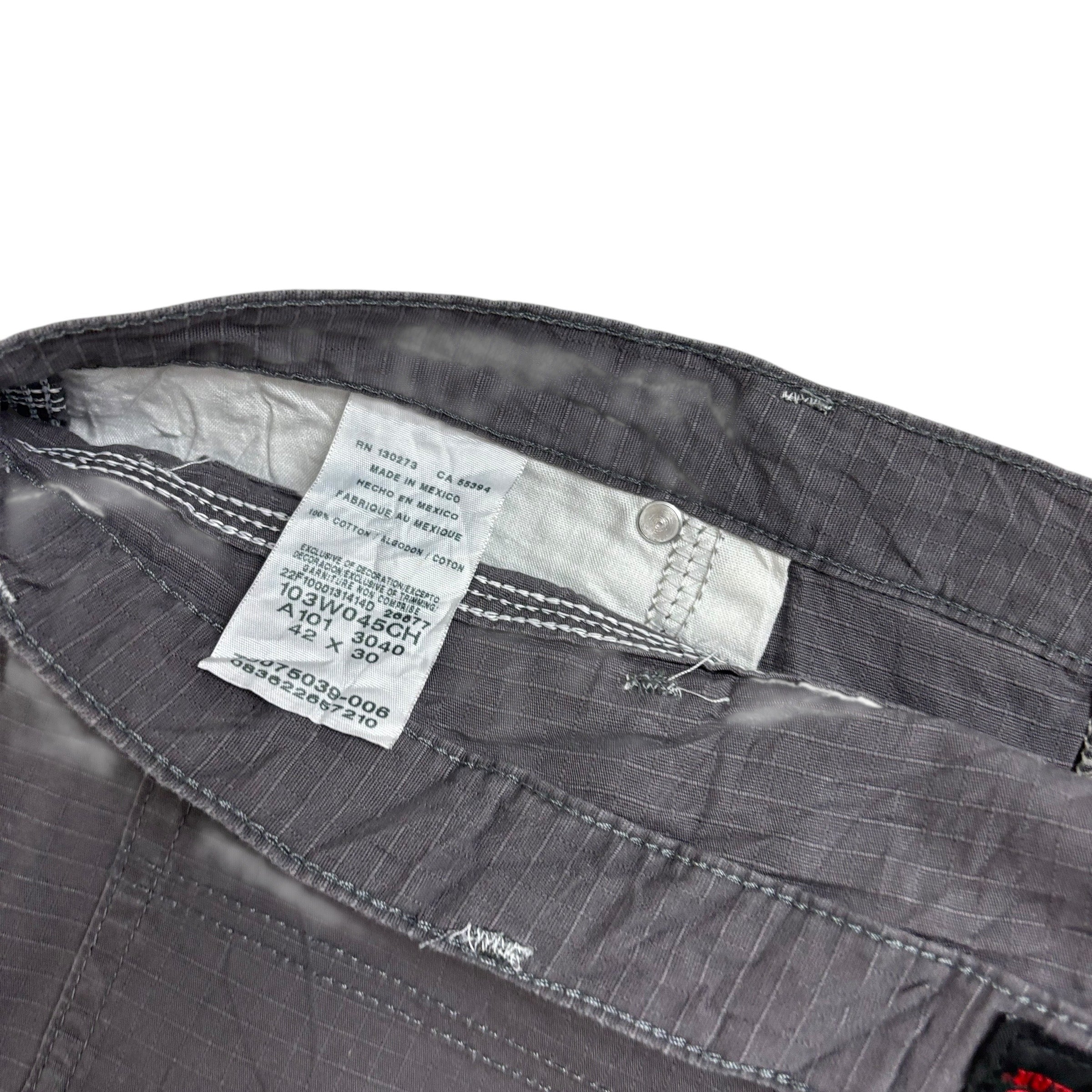 Wrangler Carpenter Pants W42 L30 Mens Grey Relaxed Straight Trousers