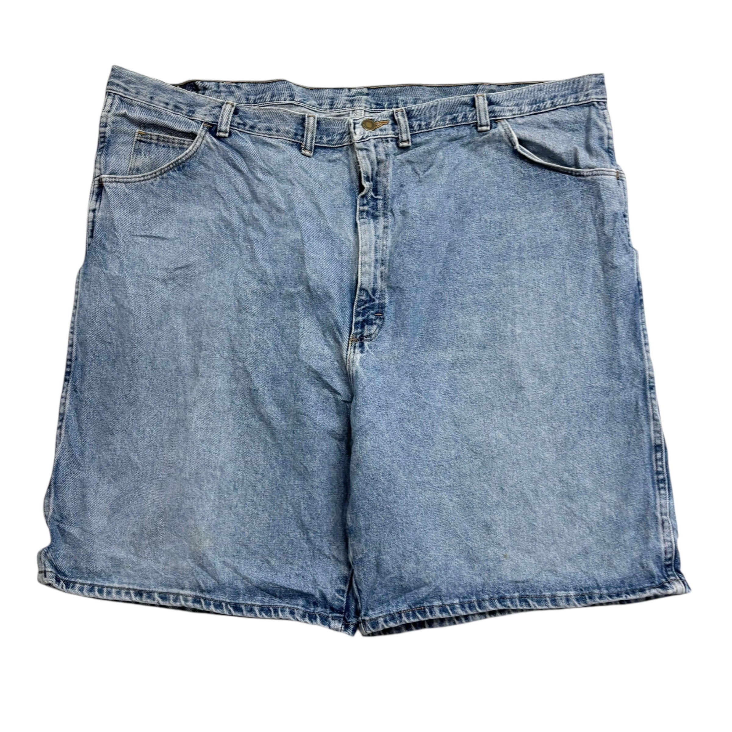 Vintage Wrangler Baggy Jorts W46 Mens Denim Shorts Light Blue Relaxed Fit