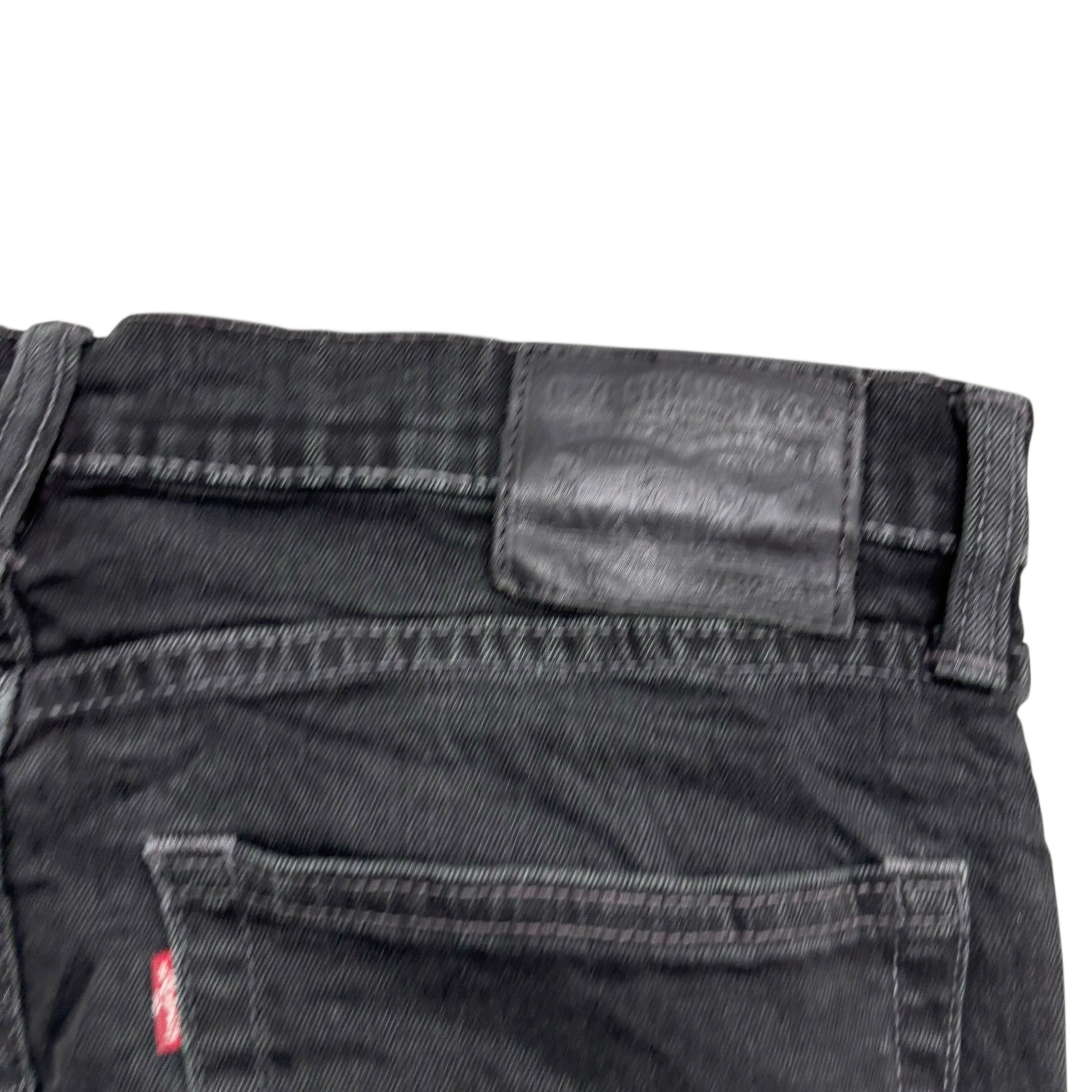 Levis 522 Jeans W32 L29 Mens Black Slim Tapered Fit Stretch Denim