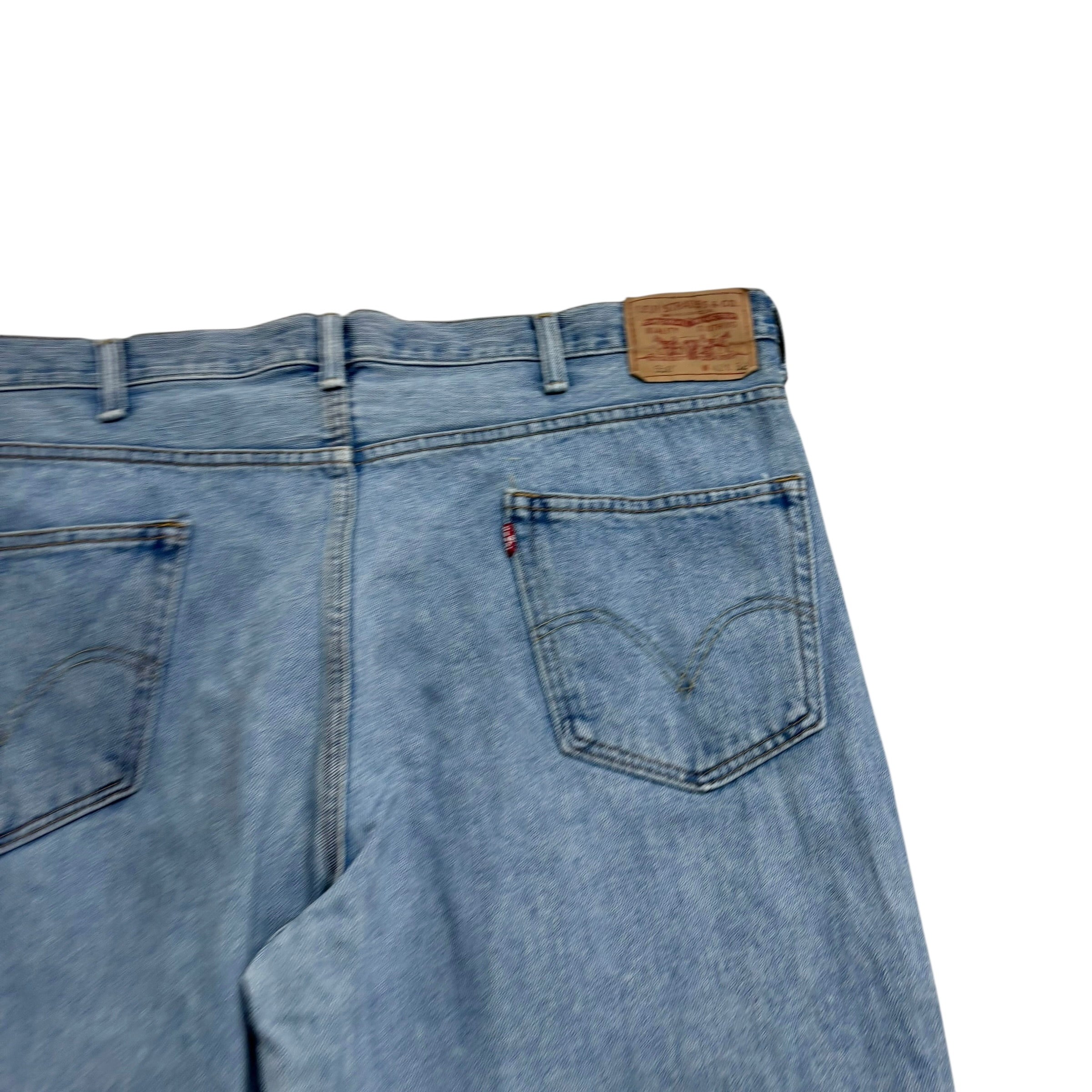 Levis 550 Jeans W42 L32 Mens Light Blue Baggy Relaxed Straight Vintage Denim (F)