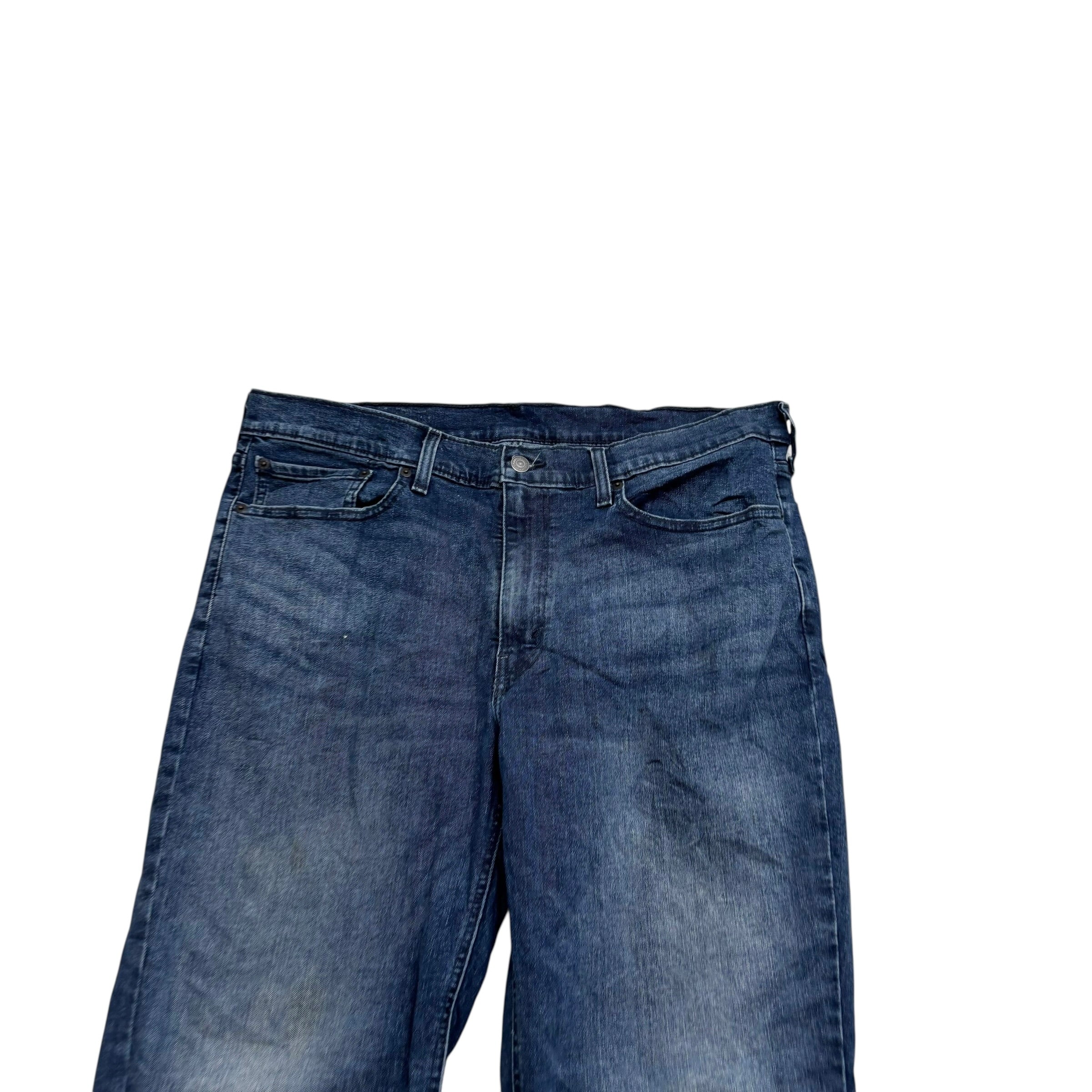 Levis 541 Jeans W36 L34 Mens Navy Blue Athletic Tapered Fit Stretch Denim