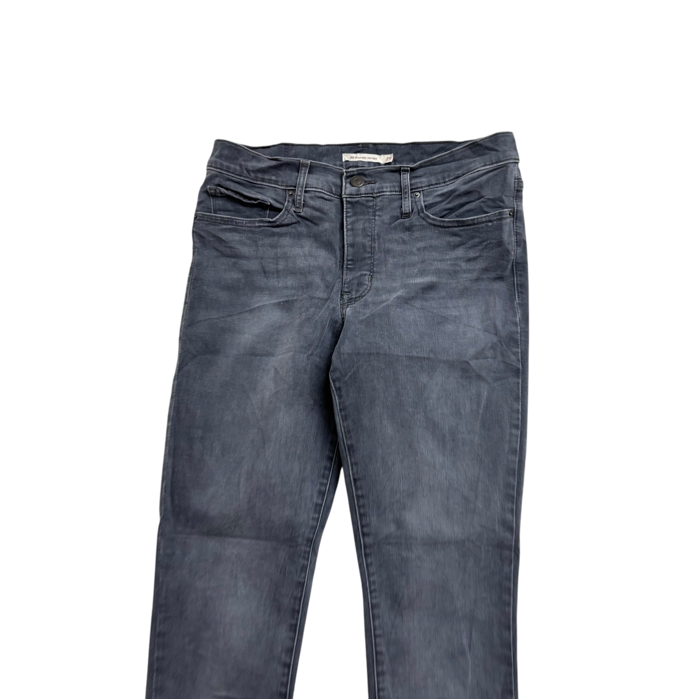 Levis 311 Jeans W29 L30 Womens Grey Shaping Skinny Fit Stretch Denim (E)