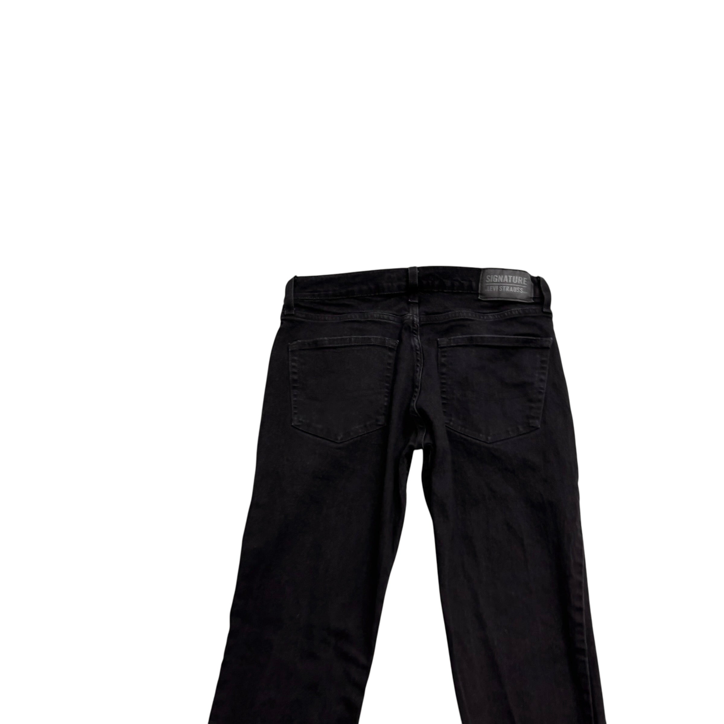 Levis Signature Jeans W32 L32 Mens Black Slim Fit Stretch Denim (E)