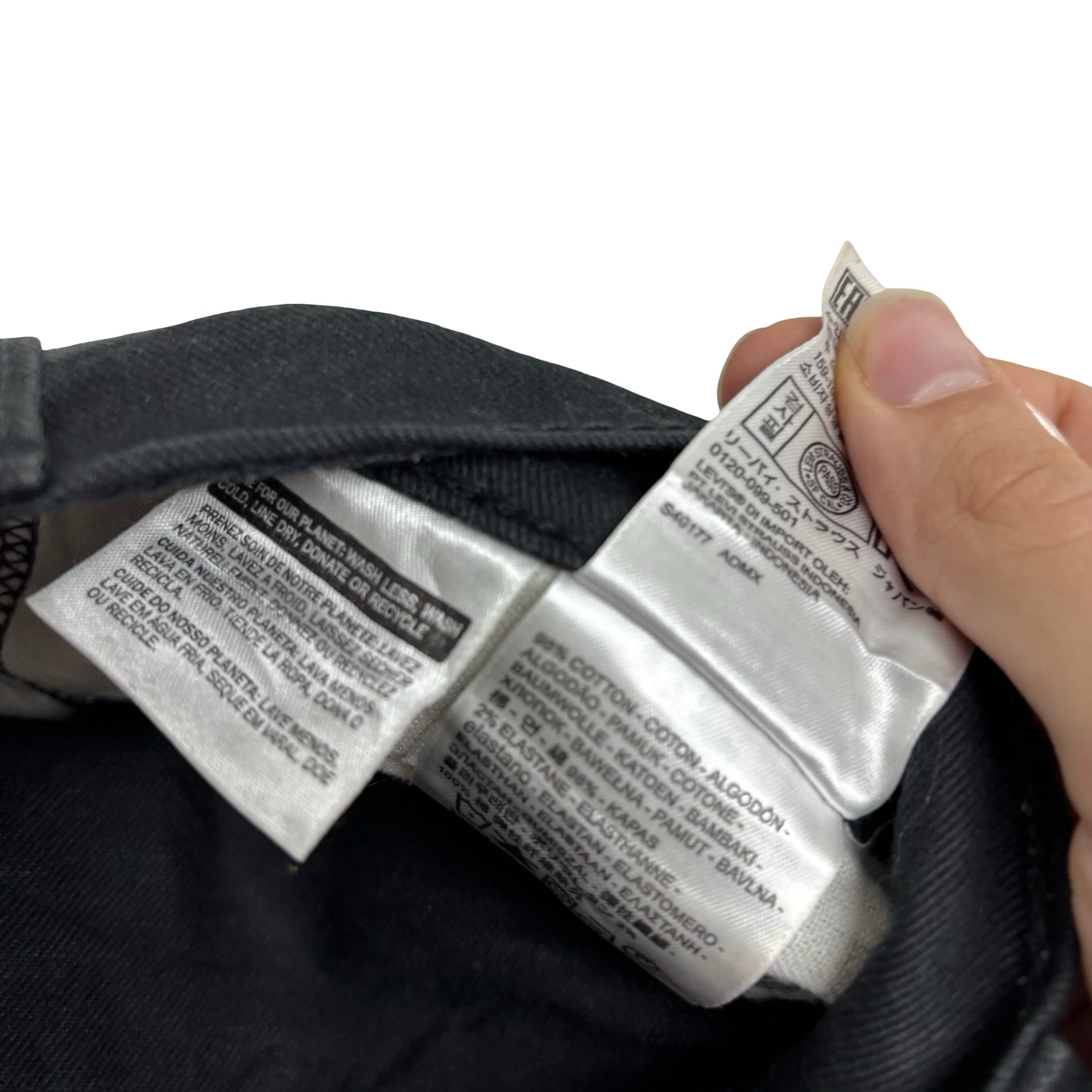 Levis 513 Jeans W34 L30 Mens Black Slim Straight Fit Stretch Denim