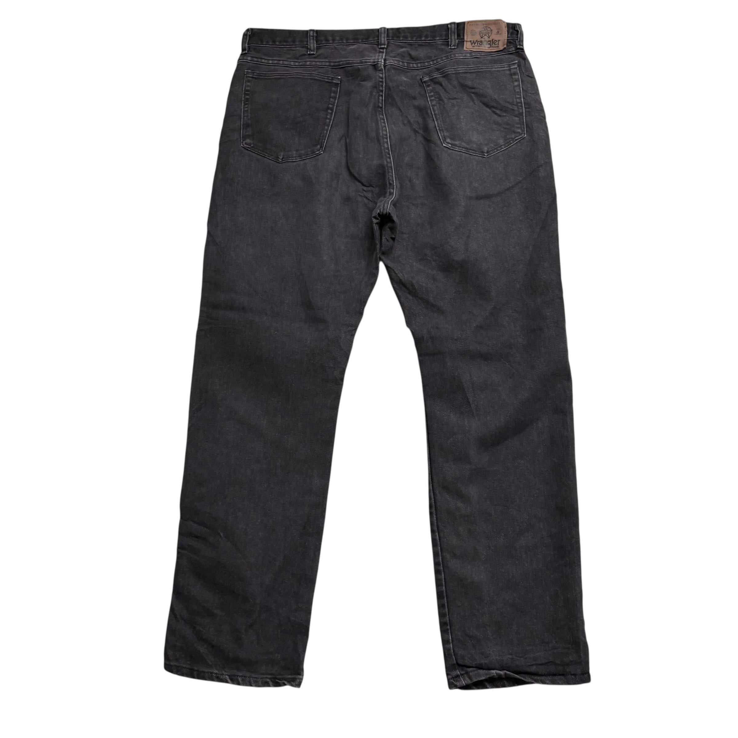 Wrangler Jeans W40 L32 Mens Black Regular Straight Fit Vintage Denim (E)