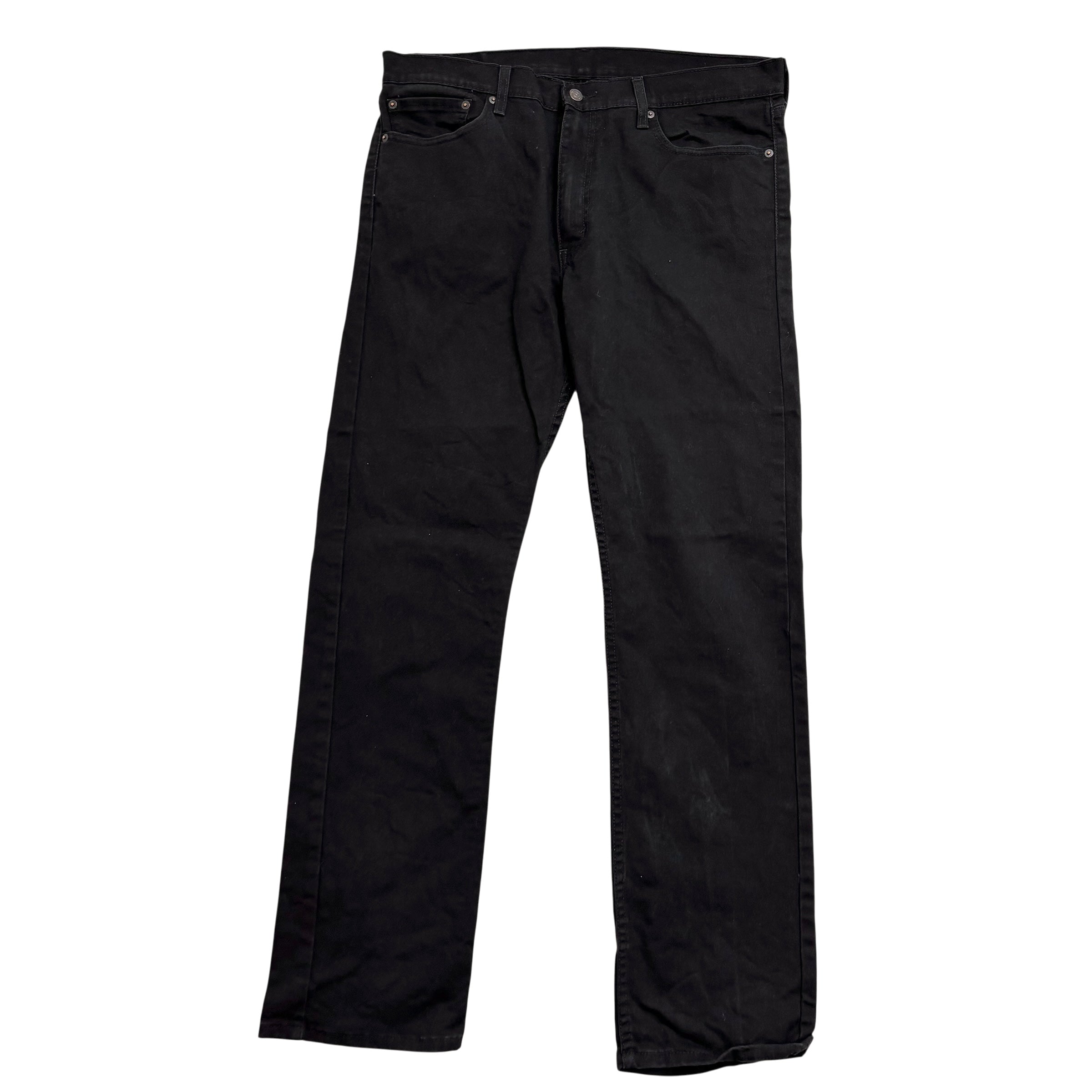 Levis 513 Jeans W36 L32 Mens Black Slim Straight Fit Stretch Denim (E)